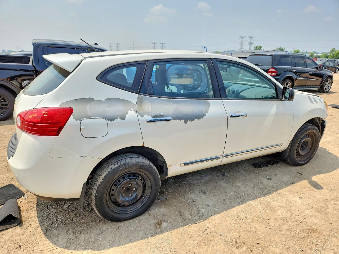 2013 Nissan Rogue S White vin: JN8AS5MT3DW543849