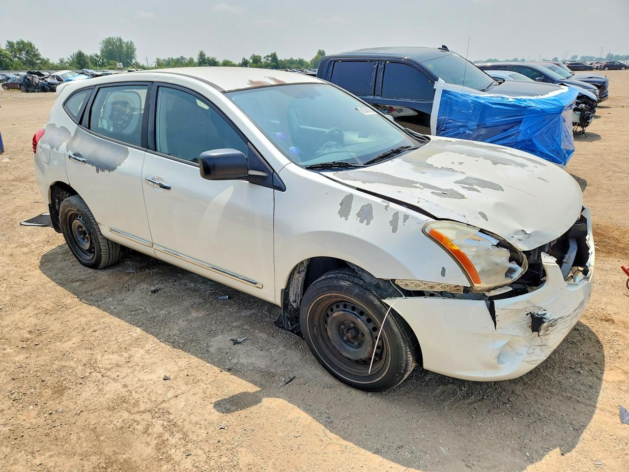 2013 Nissan Rogue S White vin: JN8AS5MT3DW543849