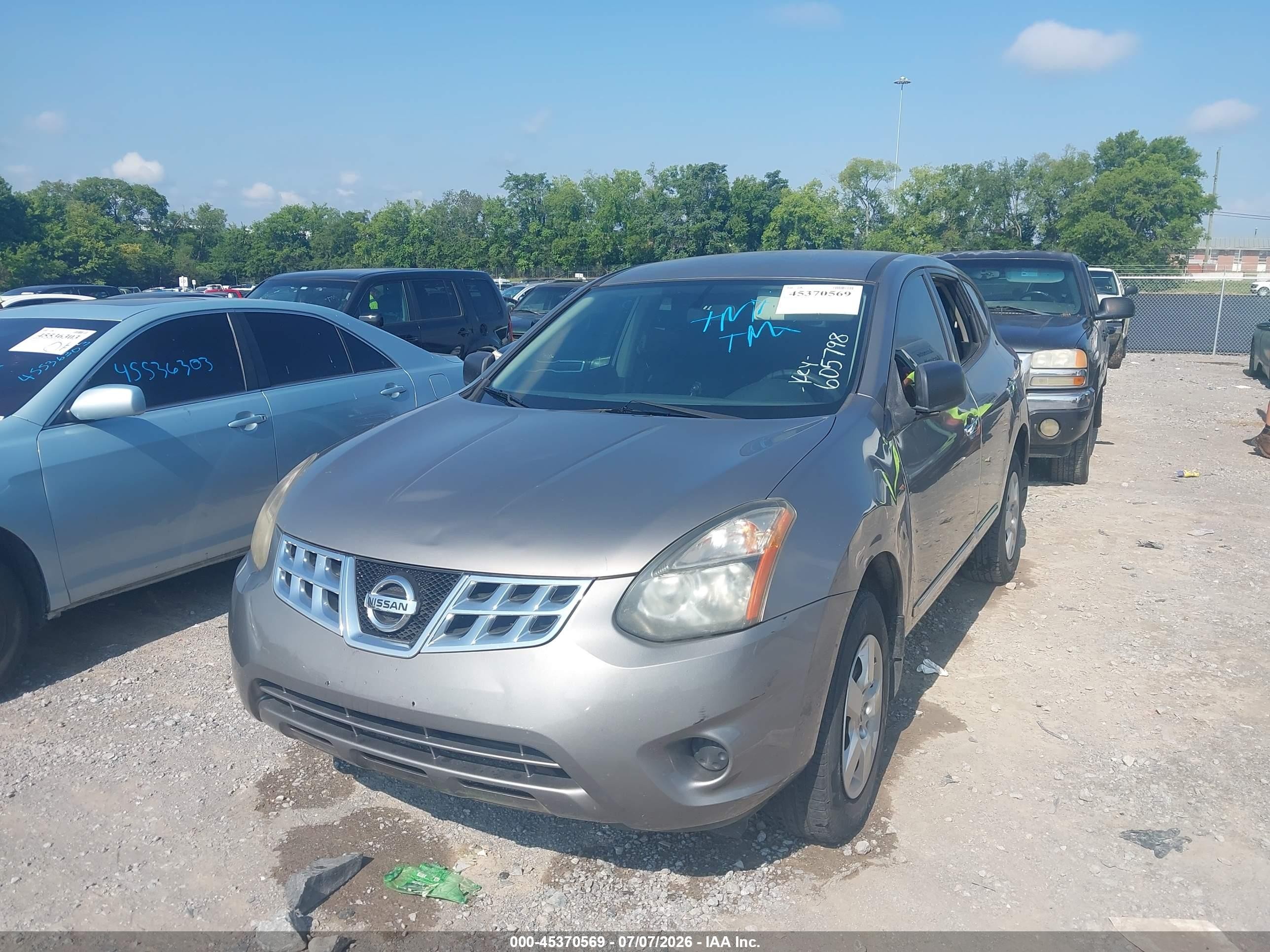 2014 Nissan Rogue Select S Gray vin: JN8AS5MT3EW605798