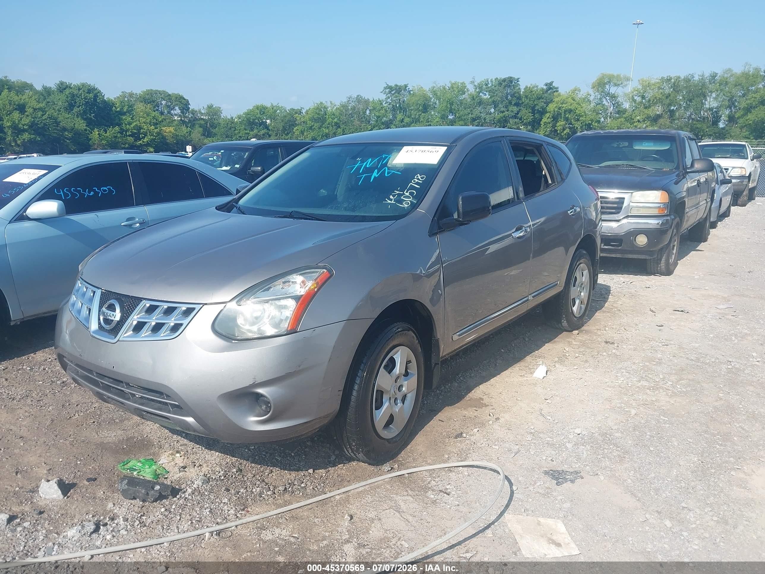 2014 Nissan Rogue Select S Gray vin: JN8AS5MT3EW605798