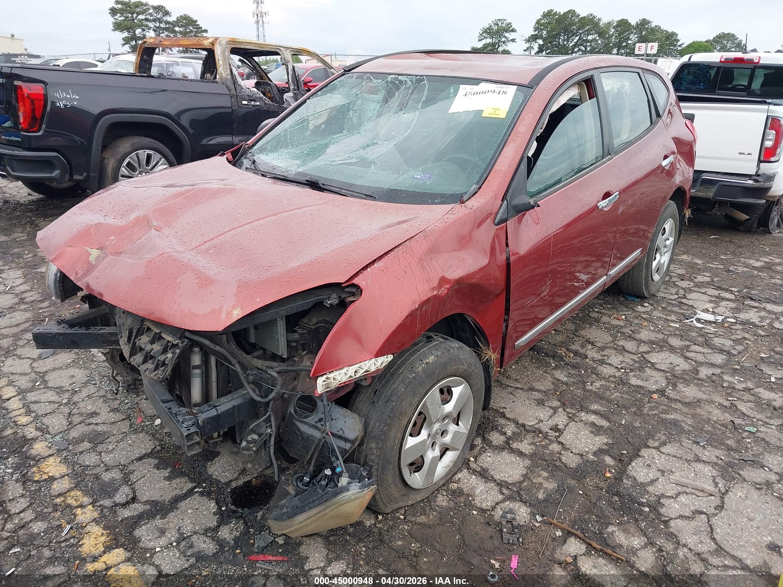 2014 Nissan Rogue Select S Maroon vin: JN8AS5MT3EW609365