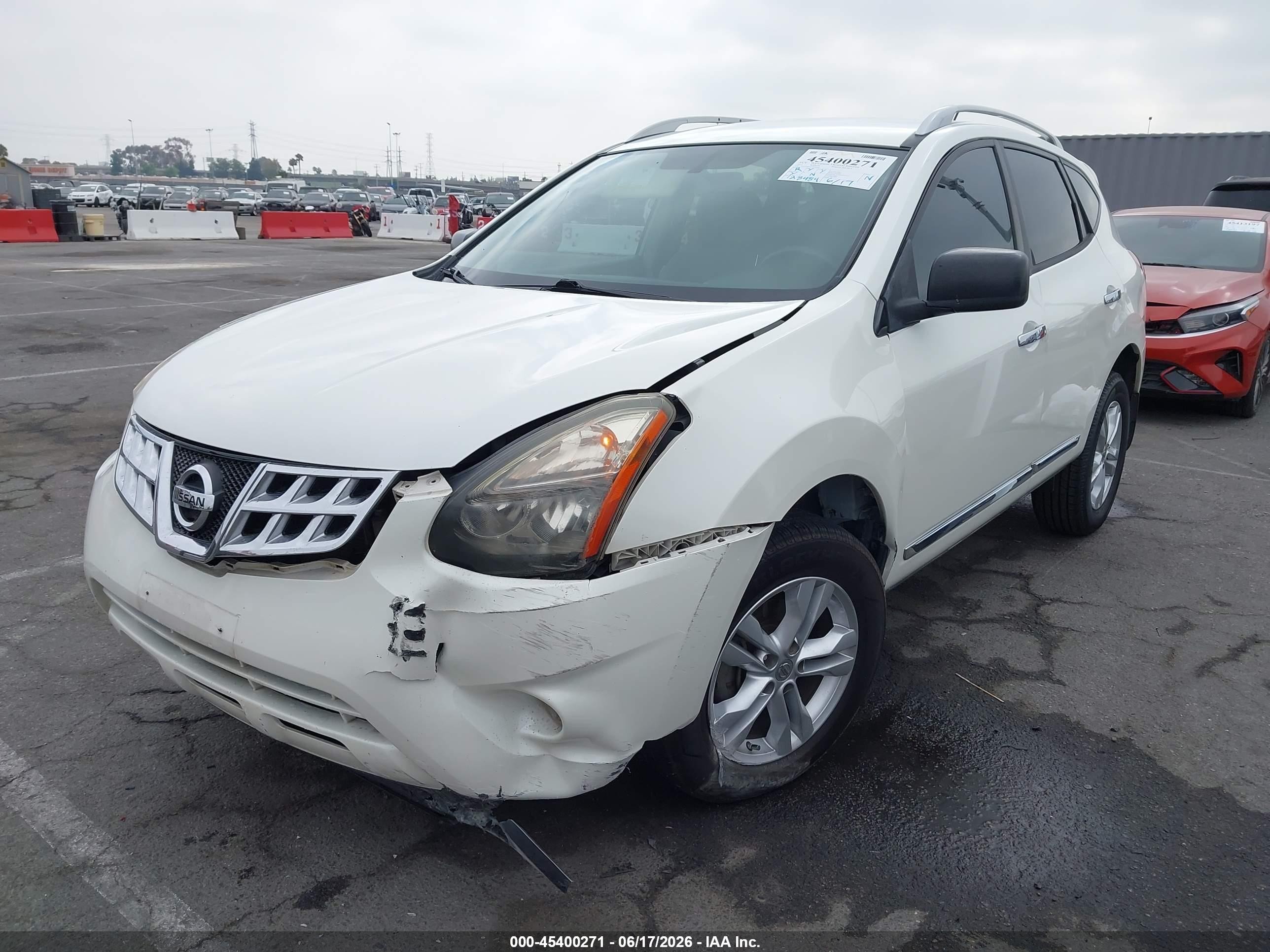 2015 Nissan Rogue Select S White vin: JN8AS5MT3FW150596