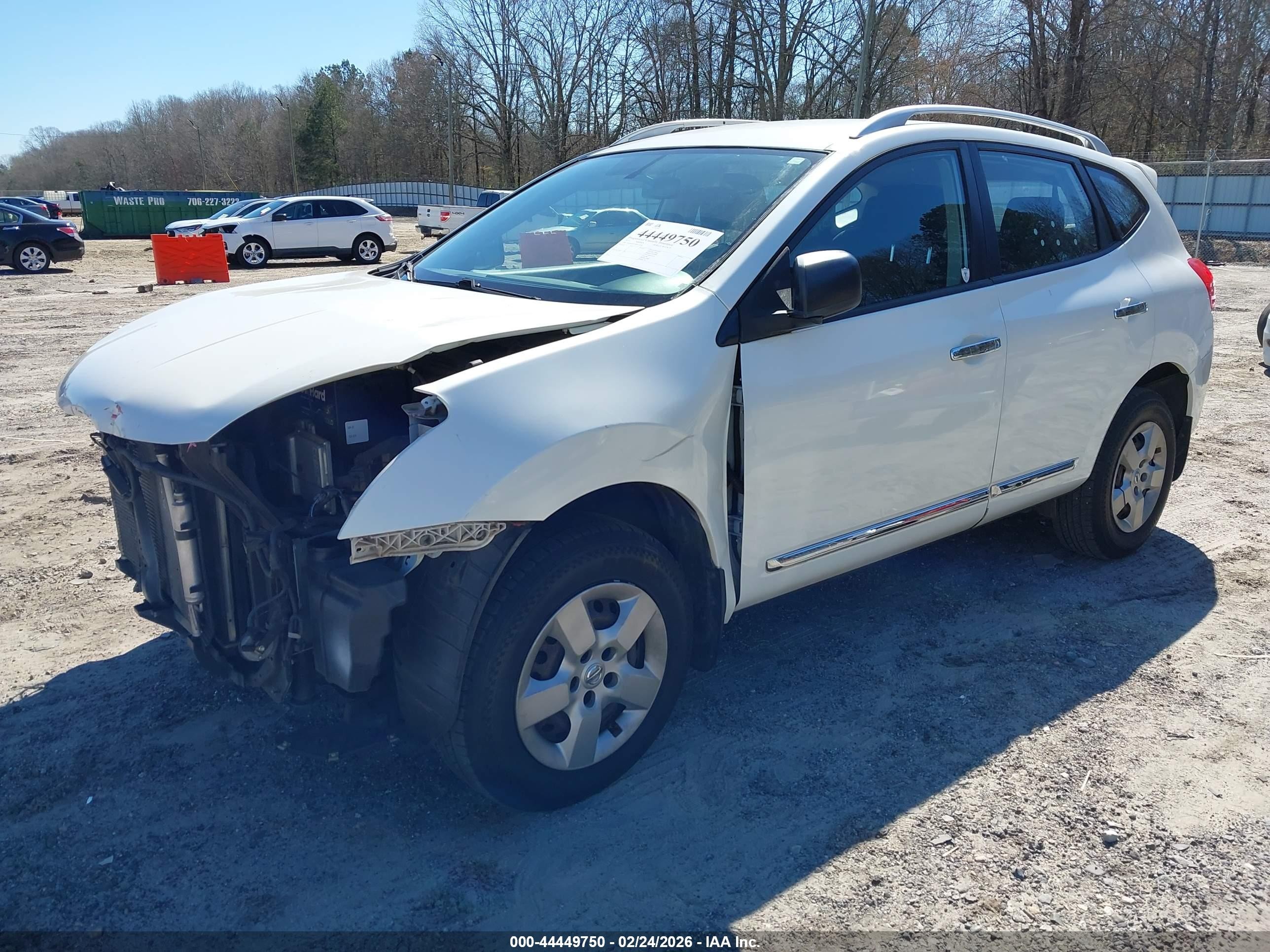 2015 Nissan Rogue Select S Белый vin: JN8AS5MT3FW153918