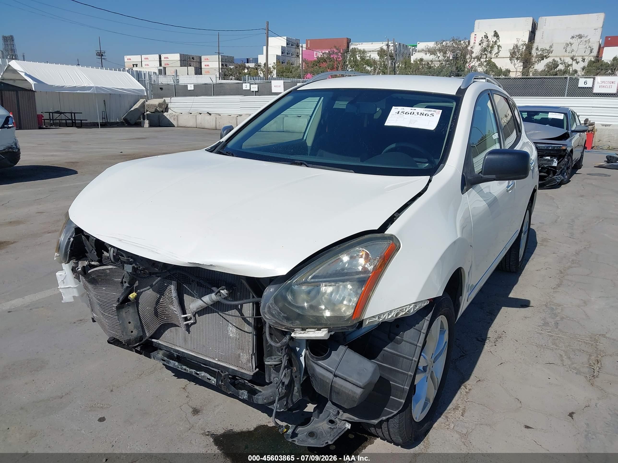 2015 Nissan Rogue Select S White vin: JN8AS5MT3FW653240