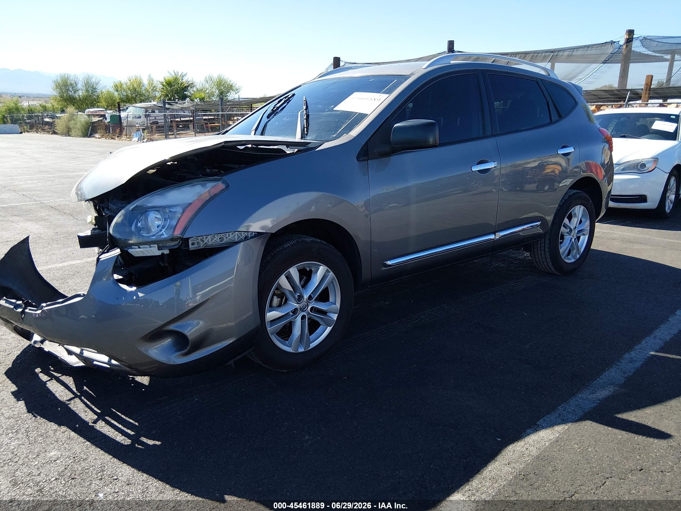 2015 Nissan Rogue Select S Серый vin: JN8AS5MT3FW655599