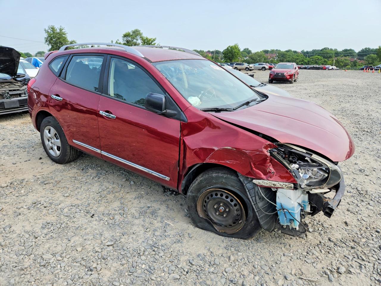 2015 Nissan Rogue Select S Red vin: JN8AS5MT3FW659247