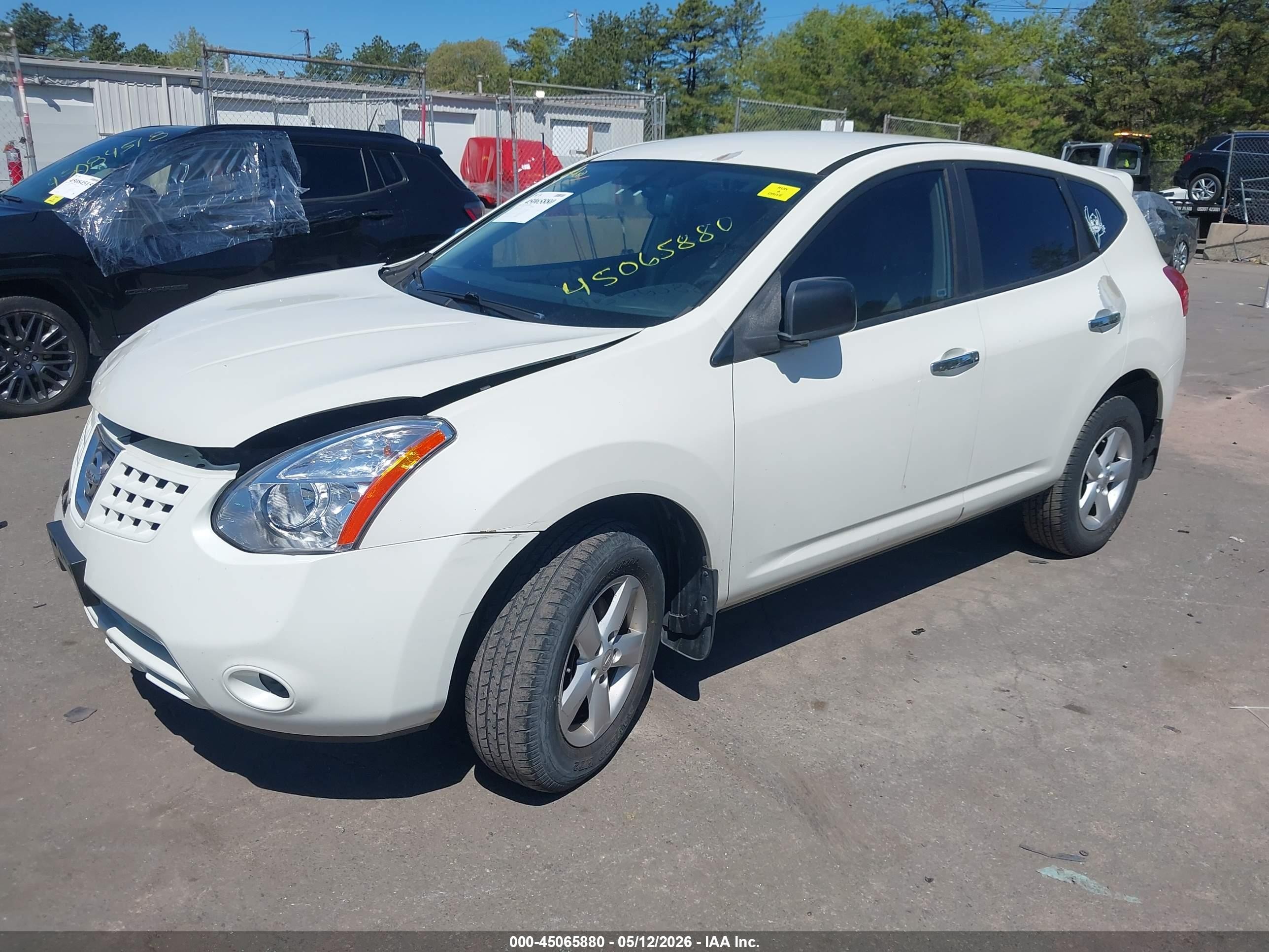 2010 Nissan Rogue S White vin: JN8AS5MT4AW506546