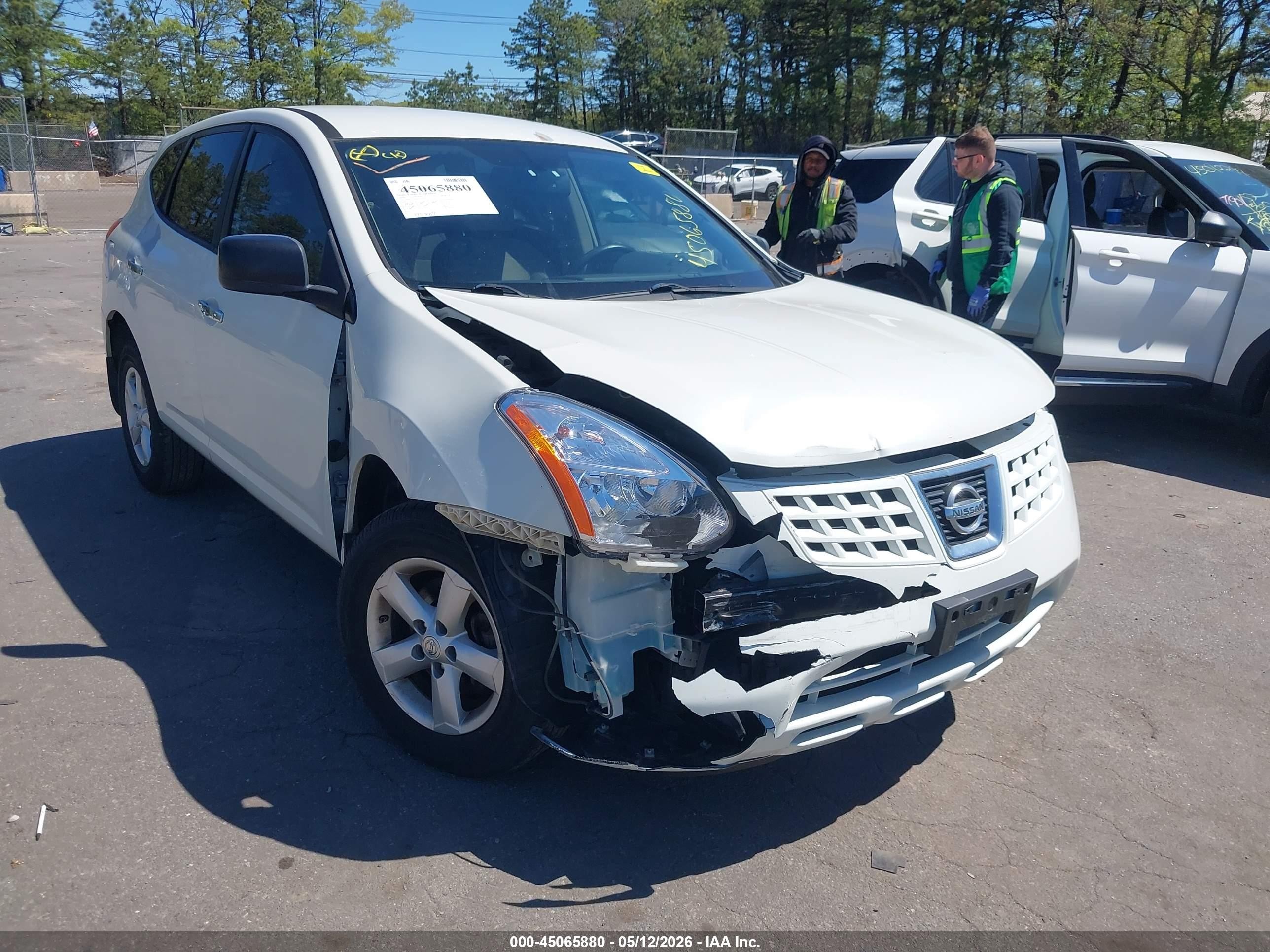 2010 Nissan Rogue S White vin: JN8AS5MT4AW506546