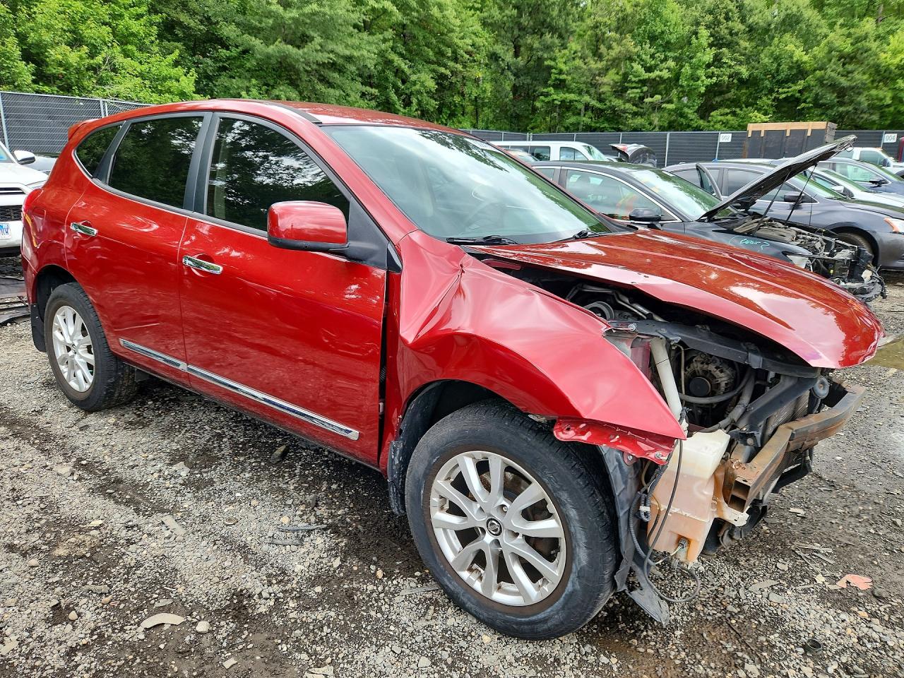2011 Nissan Rogue S Red vin: JN8AS5MT4BW178658