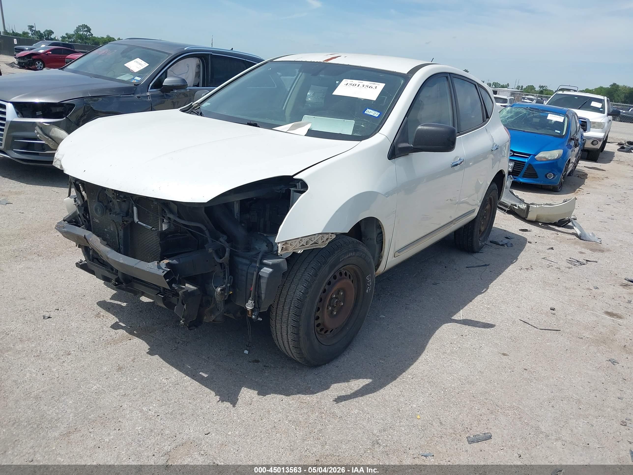 2012 Nissan Rogue S White vin: JN8AS5MT4CW253098