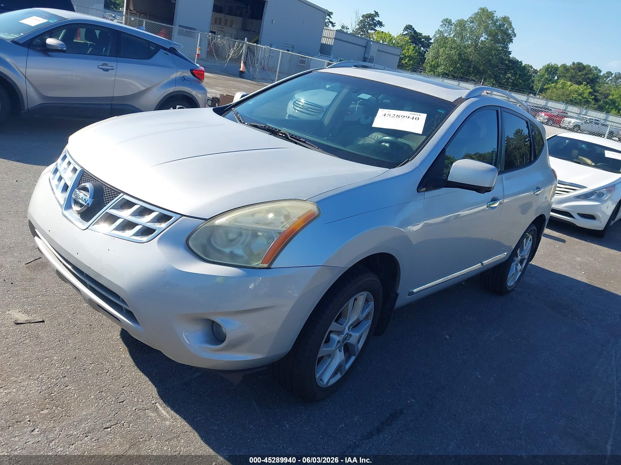 2012 Nissan Rogue Sv W/sl Pkg Silver vin: JN8AS5MT4CW255451