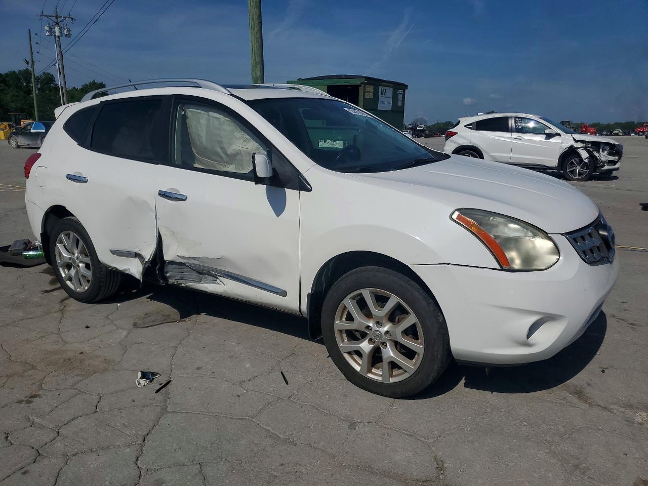 2012 Nissan Rogue S Белый vin: JN8AS5MT4CW256390