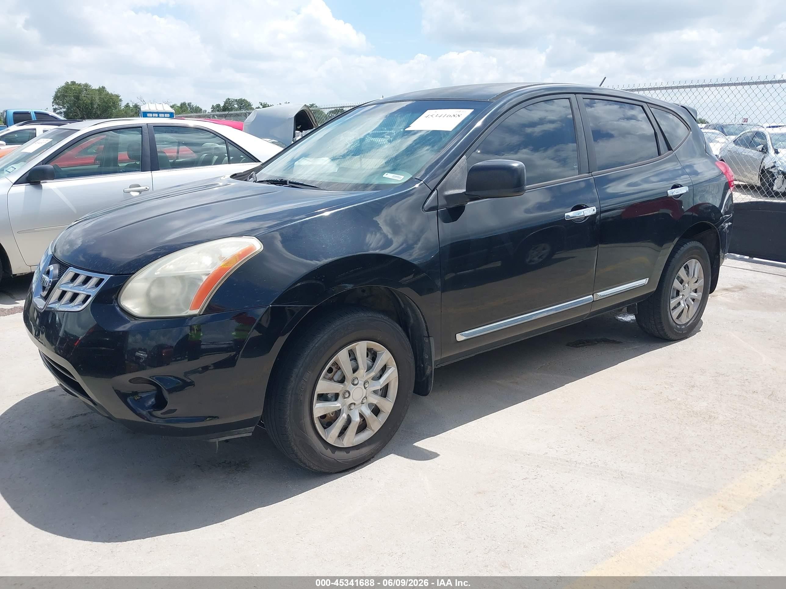2012 Nissan Rogue S Black vin: JN8AS5MT4CW261492