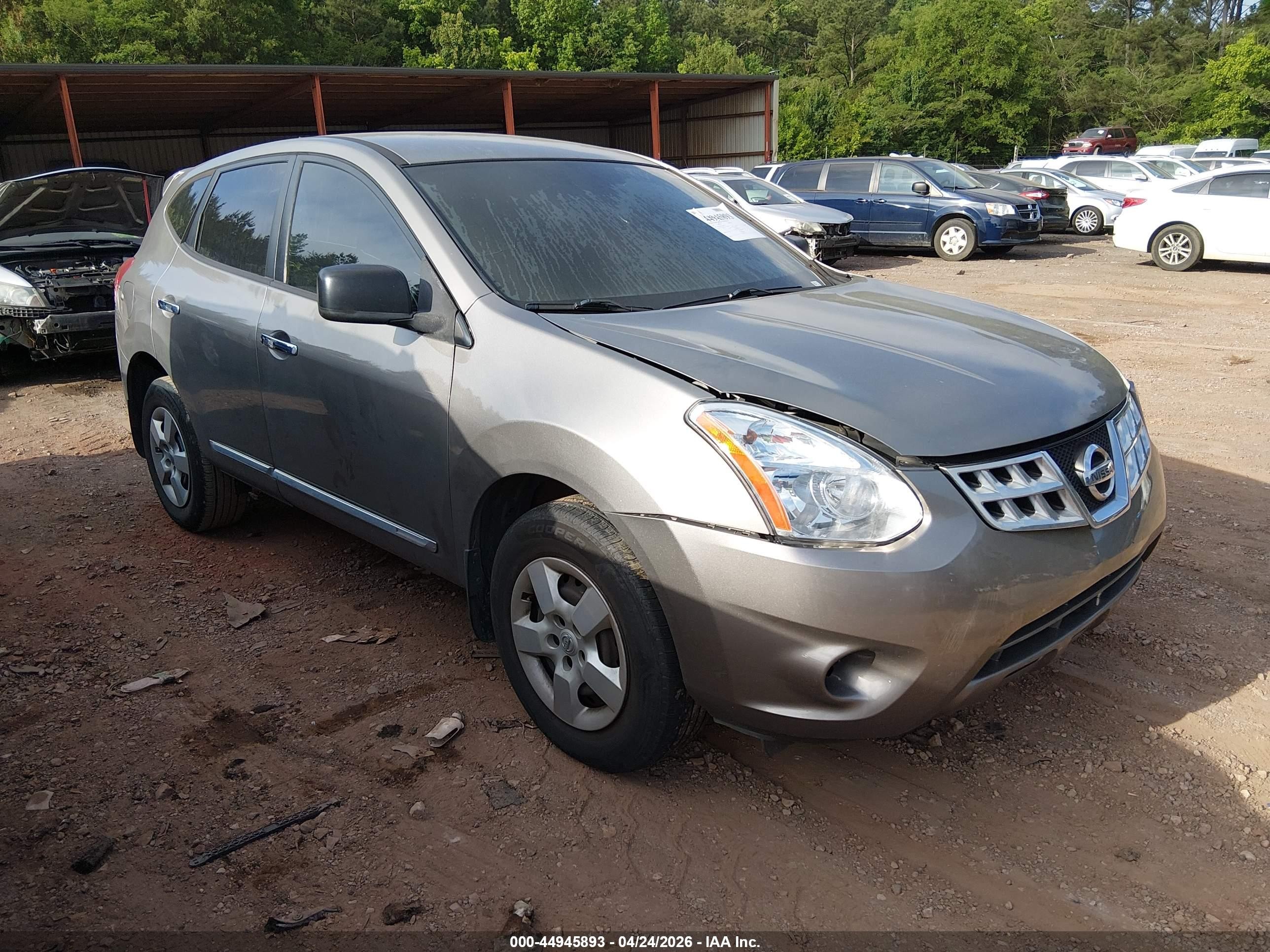 2012 Nissan Rogue S Silver vin: JN8AS5MT4CW265168
