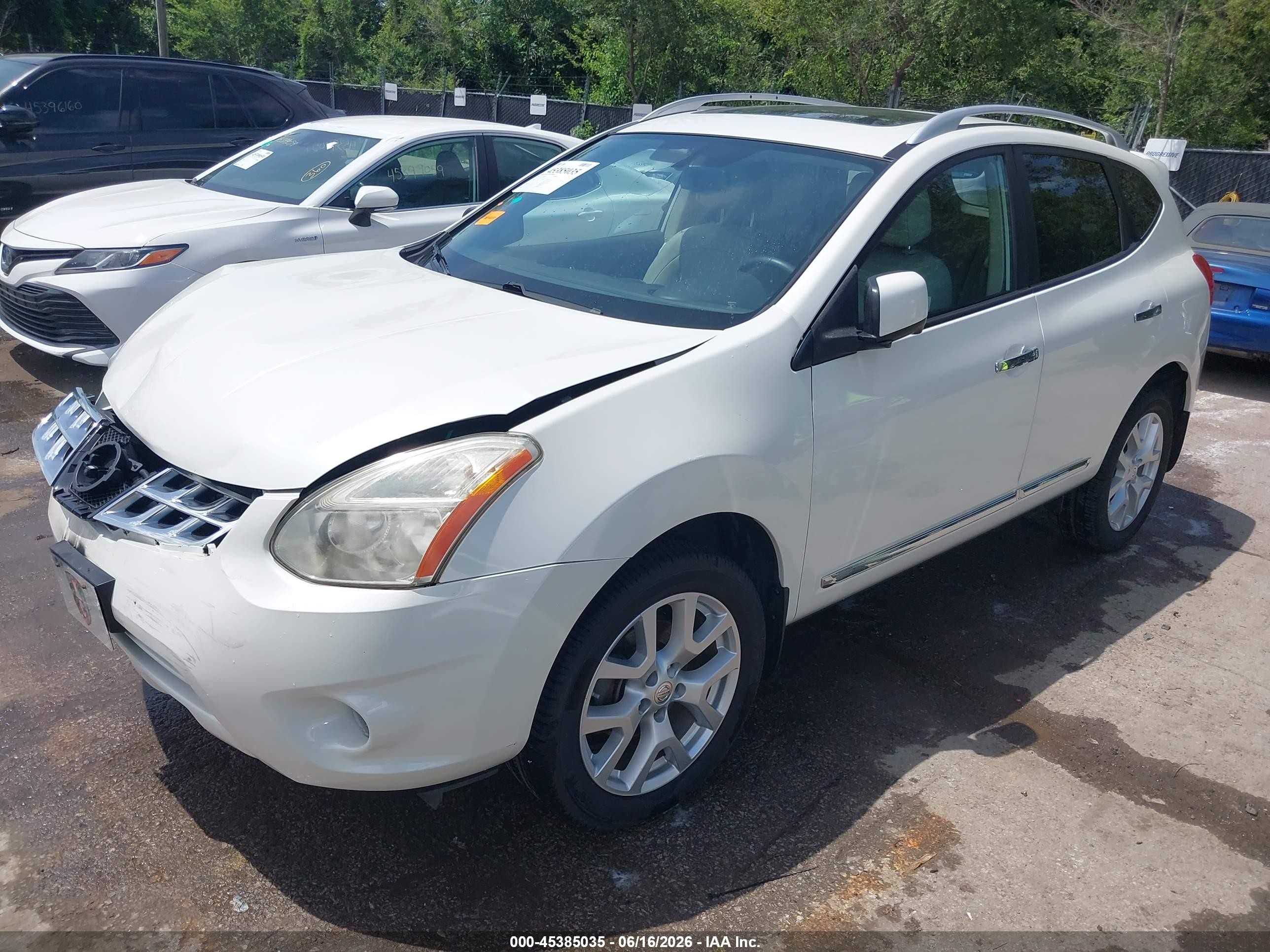 2012 Nissan Rogue Sv W/sl Pkg White vin: JN8AS5MT4CW274288
