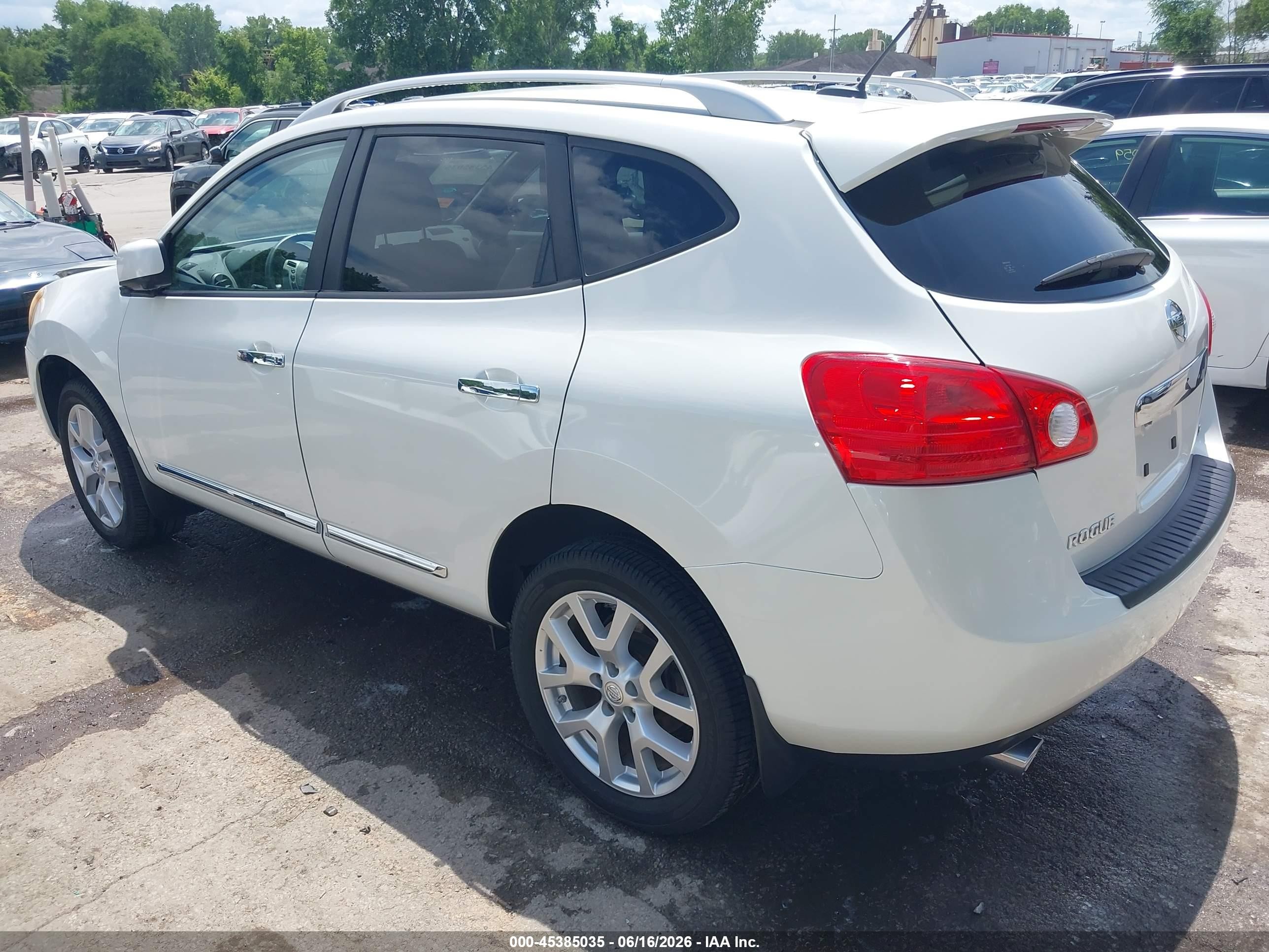 2012 Nissan Rogue Sv W/sl Pkg White vin: JN8AS5MT4CW274288