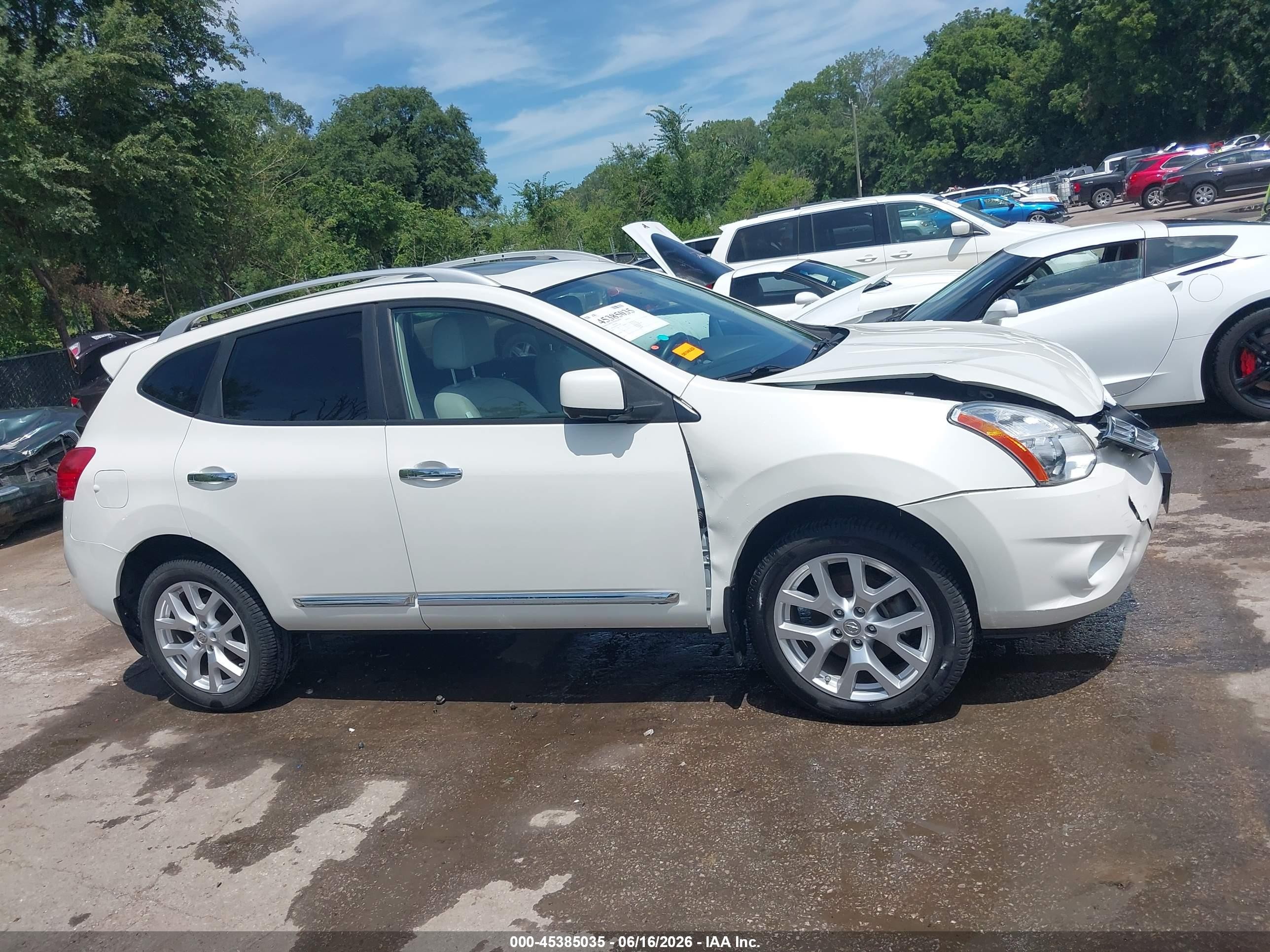 2012 Nissan Rogue Sv W/sl Pkg White vin: JN8AS5MT4CW274288