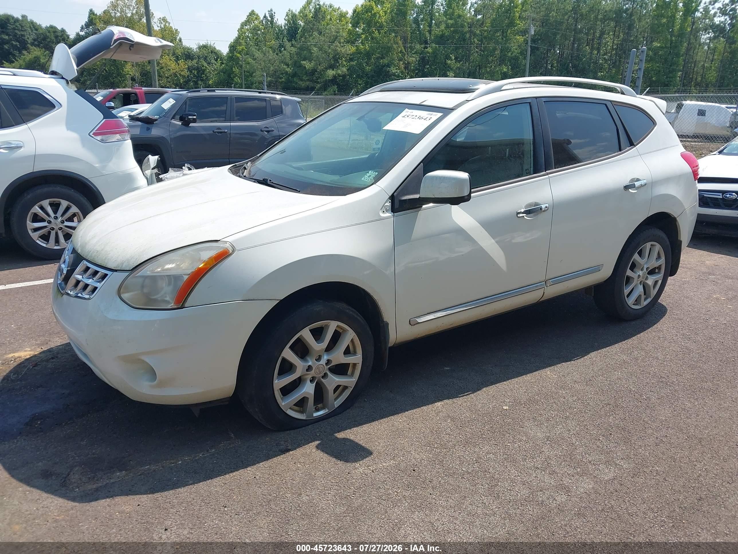 2012 Nissan Rogue Sv W/sl Pkg White vin: JN8AS5MT4CW280835