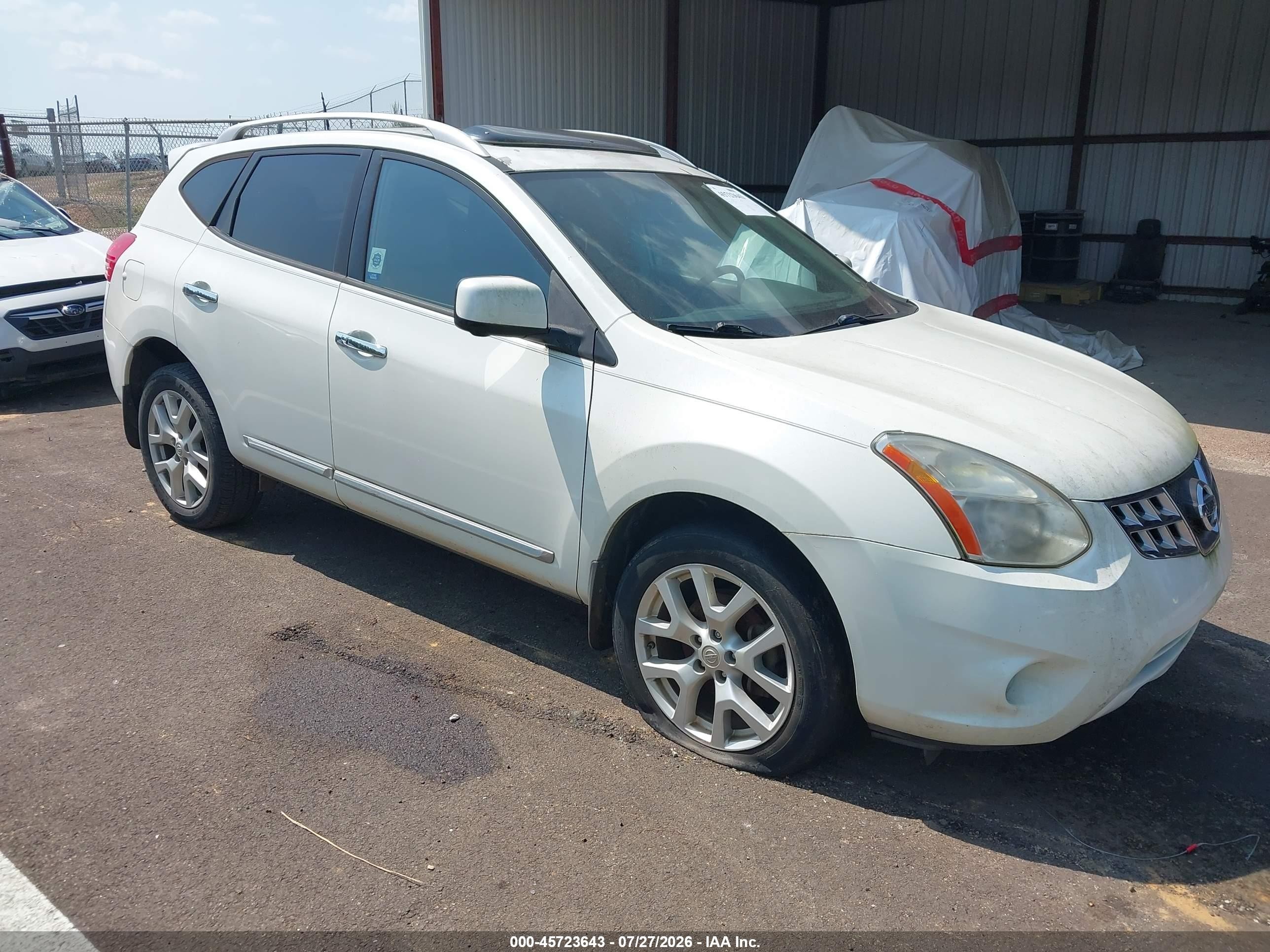 2012 Nissan Rogue Sv W/sl Pkg White vin: JN8AS5MT4CW280835
