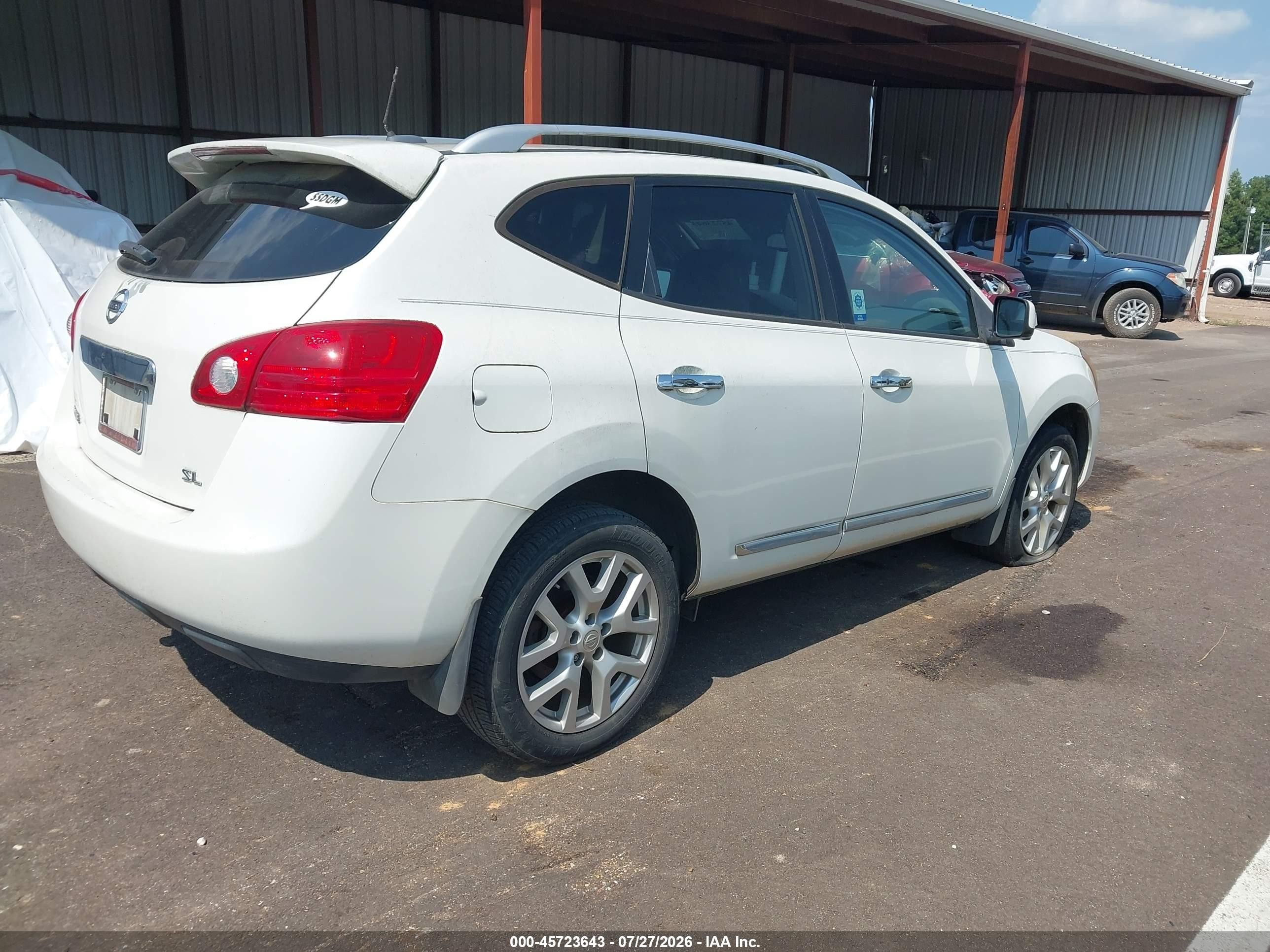 2012 Nissan Rogue Sv W/sl Pkg White vin: JN8AS5MT4CW280835