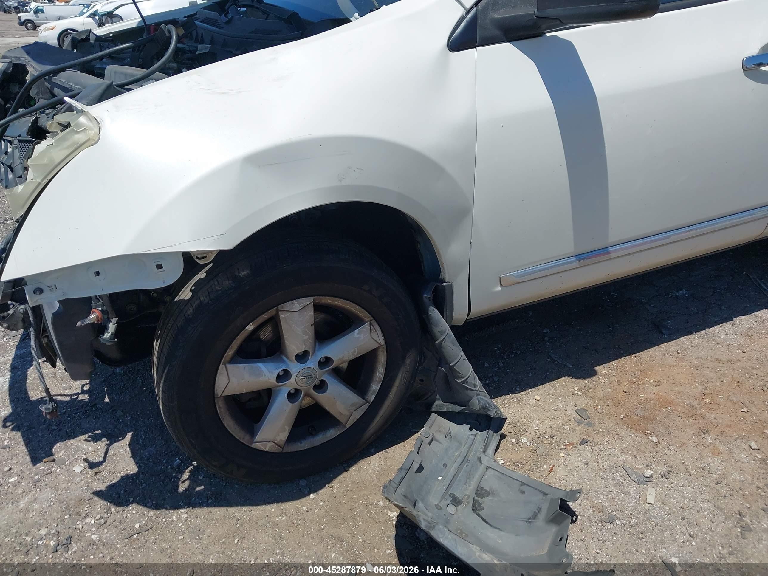 2012 Nissan Rogue S Белый vin: JN8AS5MT4CW293486