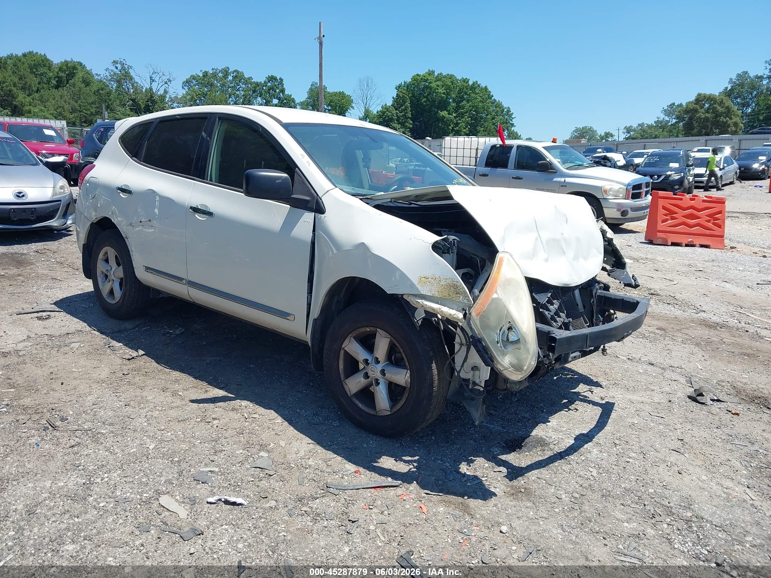 2012 Nissan Rogue S Белый vin: JN8AS5MT4CW293486