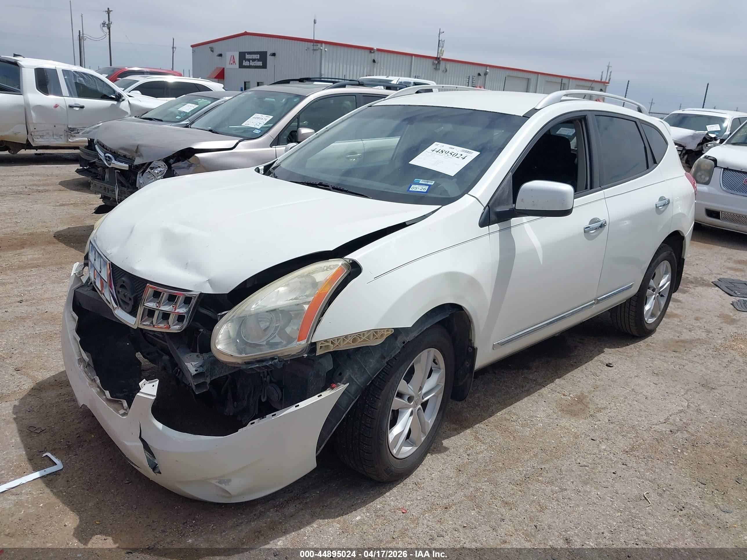 2013 Nissan Rogue Sv White vin: JN8AS5MT4DW004754