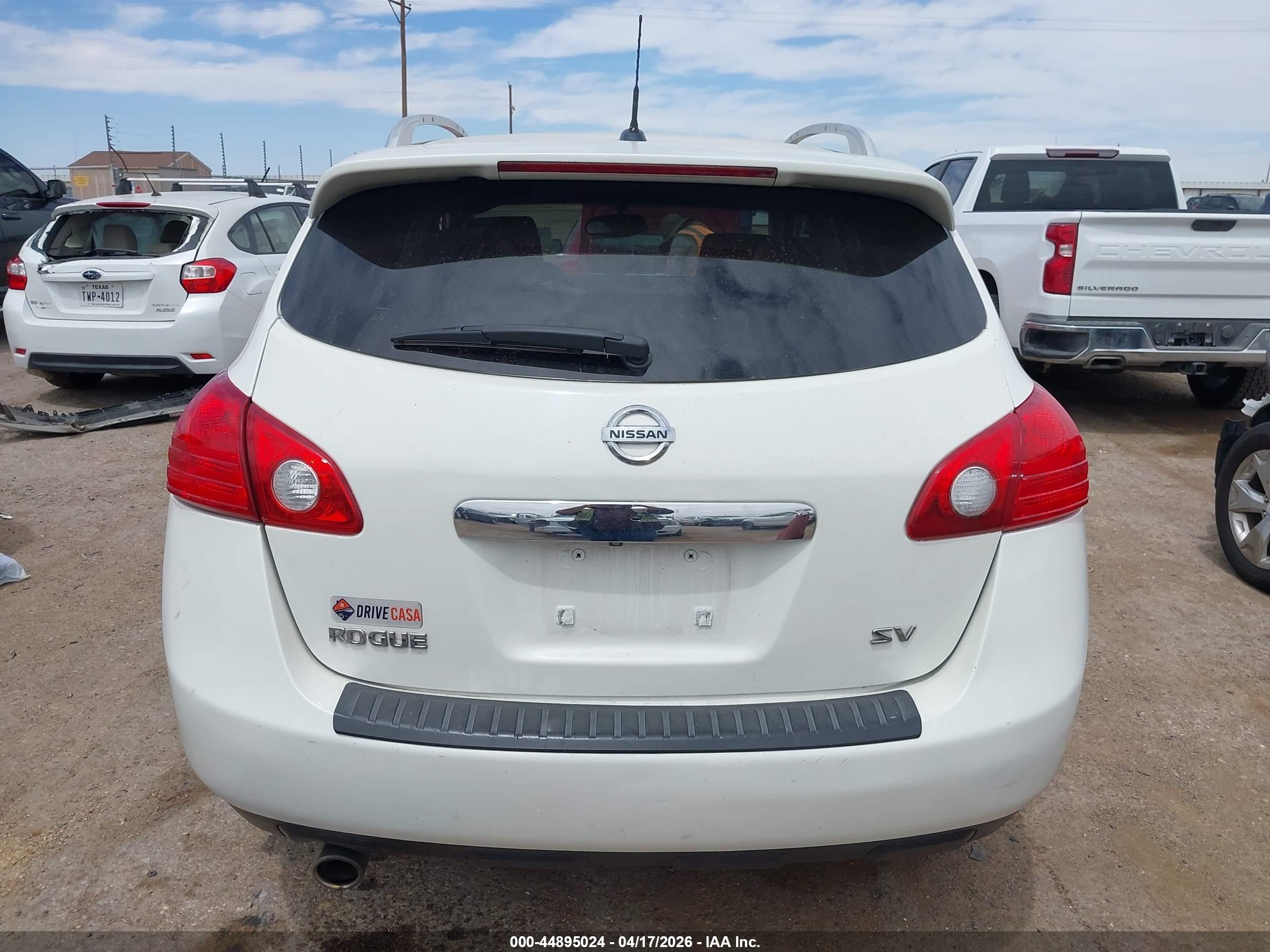 2013 Nissan Rogue Sv White vin: JN8AS5MT4DW004754