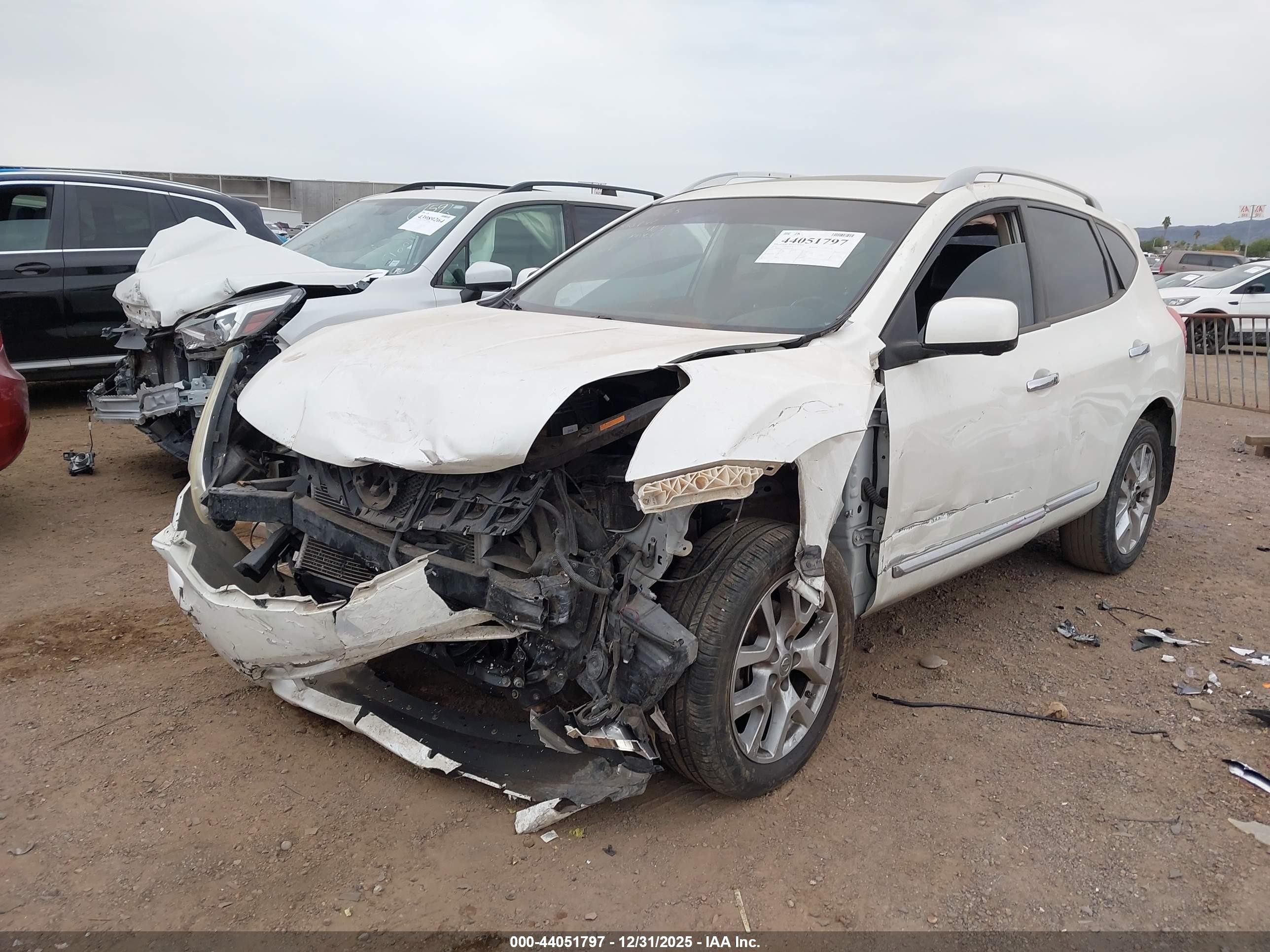 2013 Nissan Rogue Sv W/sl Pkg White vin: JN8AS5MT4DW006469