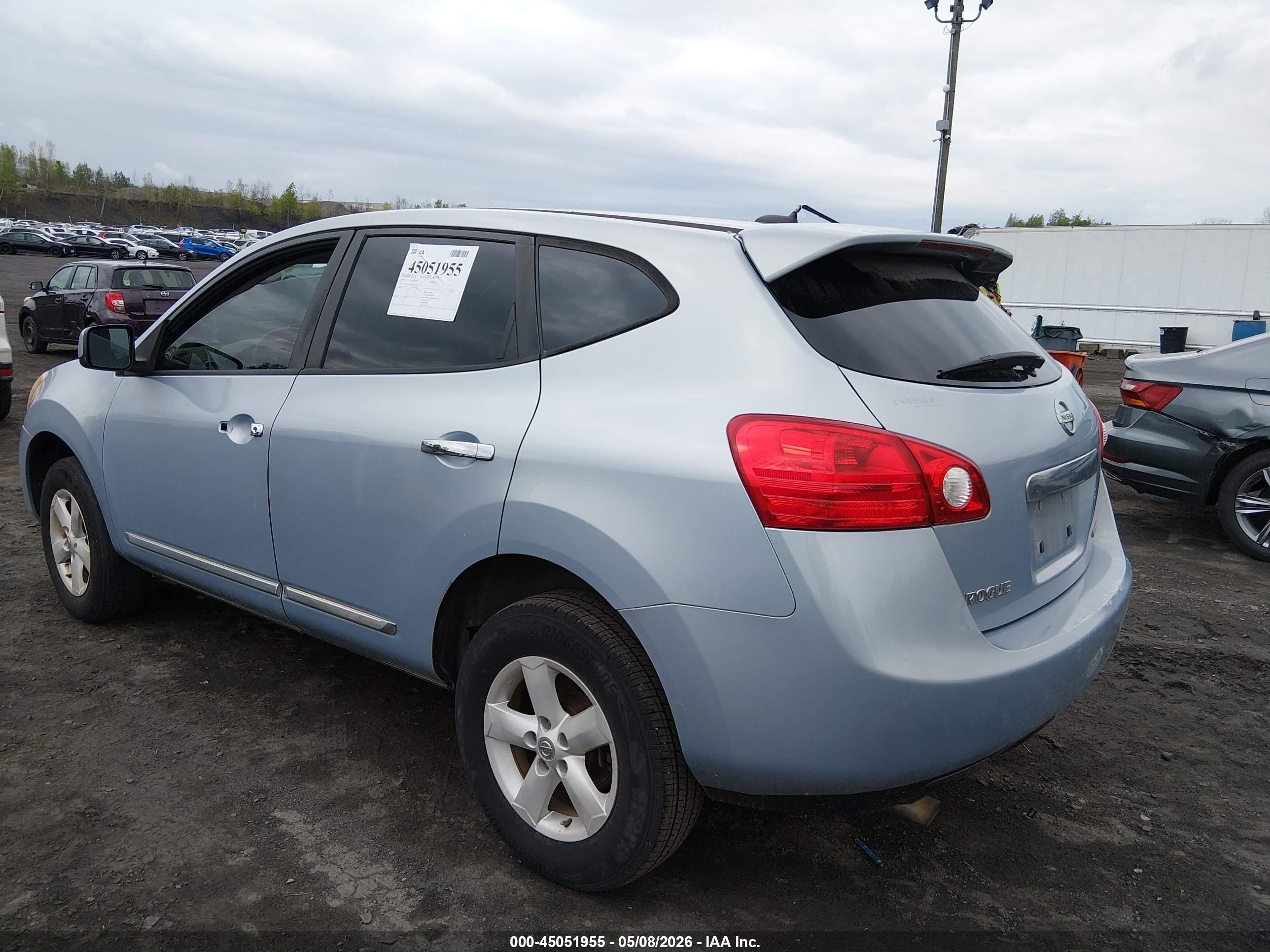 2013 Nissan Rogue S Blue vin: JN8AS5MT4DW023224