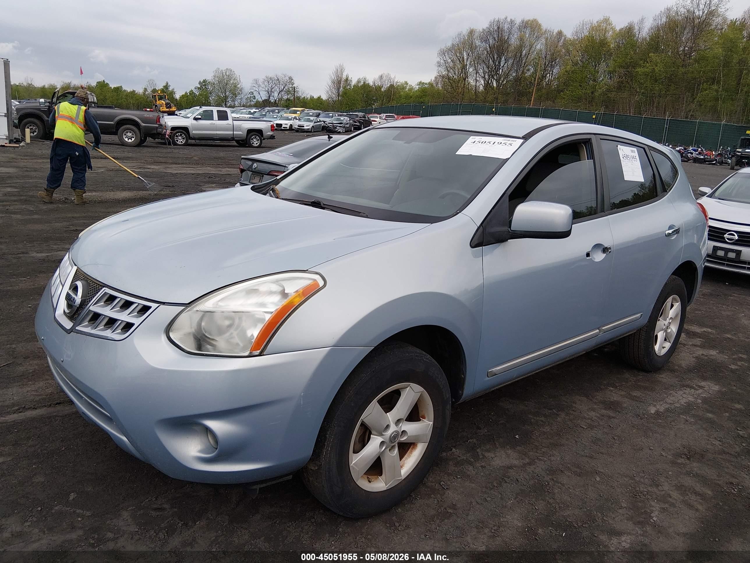 2013 Nissan Rogue S Blue vin: JN8AS5MT4DW023224