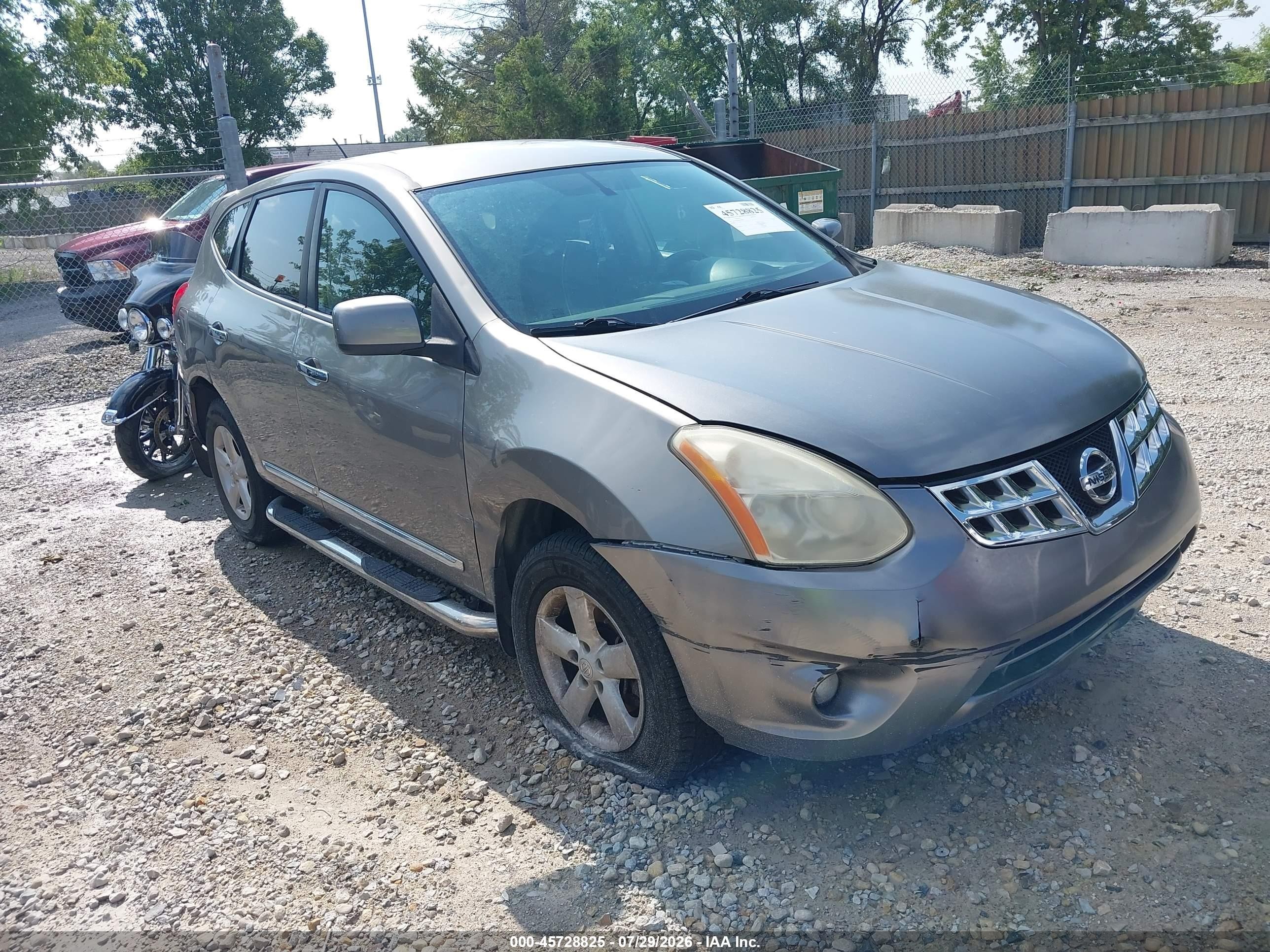 2013 Nissan Rogue S Gray vin: JN8AS5MT4DW038550
