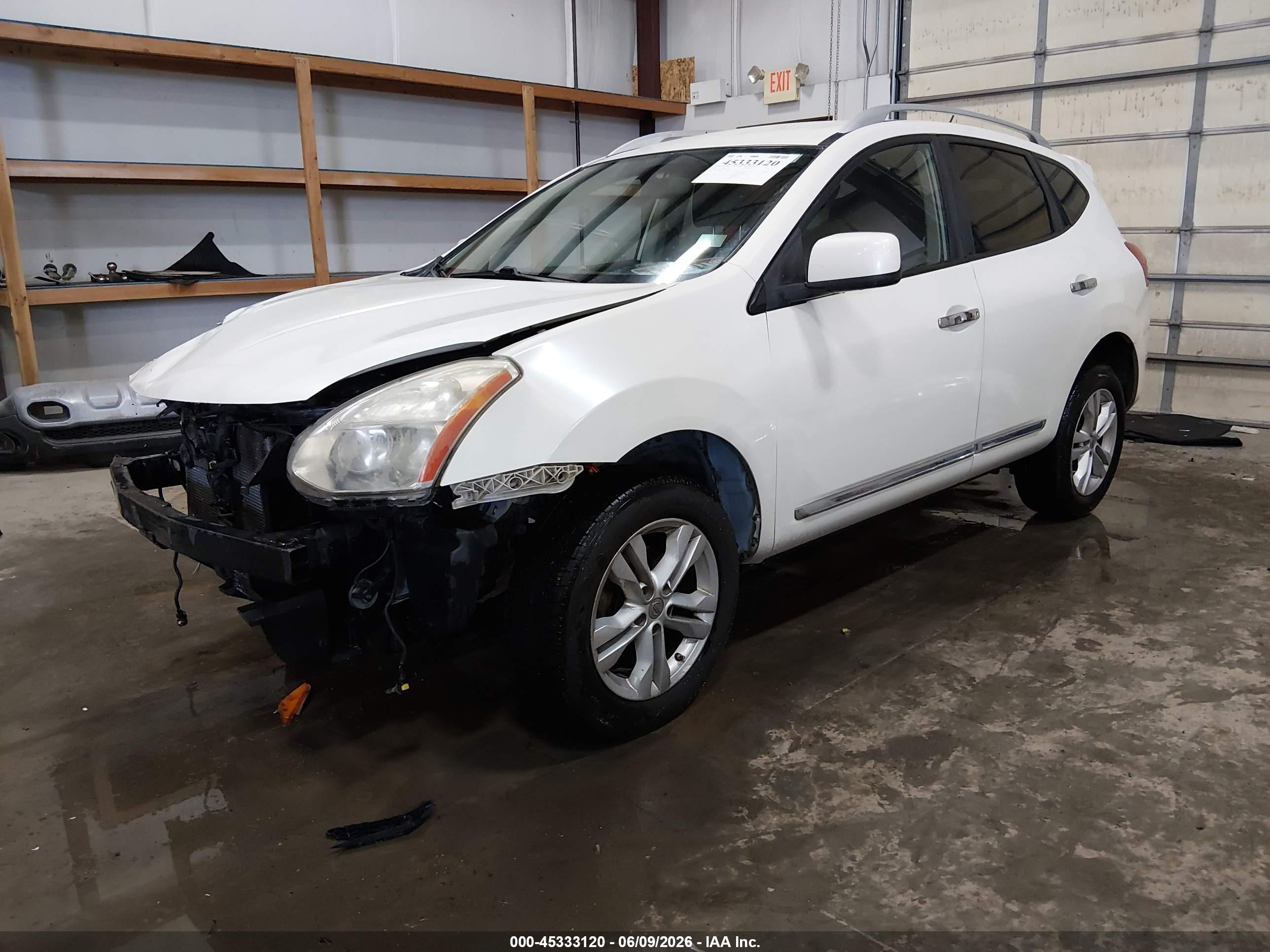 2013 Nissan Rogue Sv White vin: JN8AS5MT4DW507734