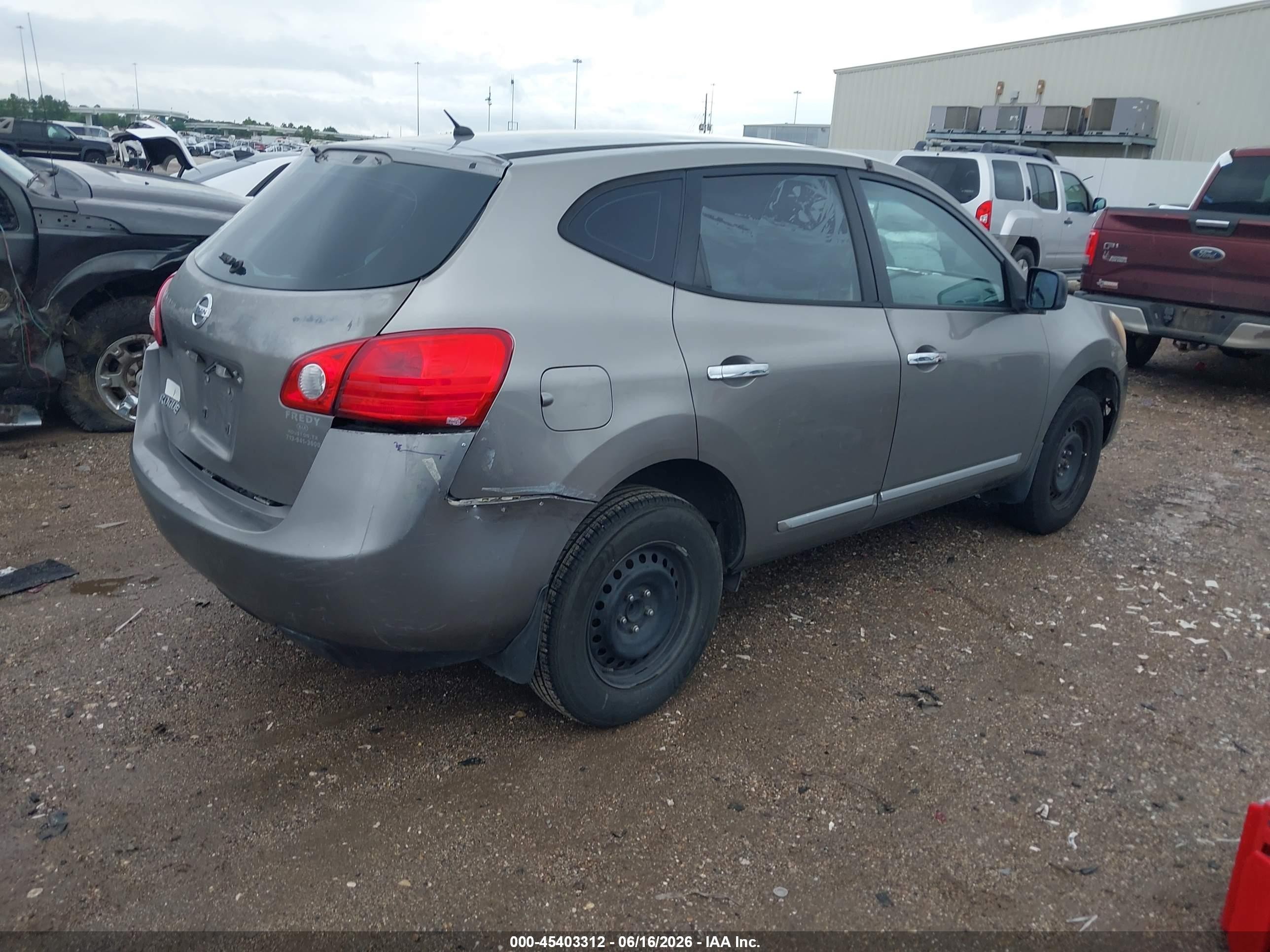 2013 Nissan Rogue S Gray vin: JN8AS5MT4DW508737