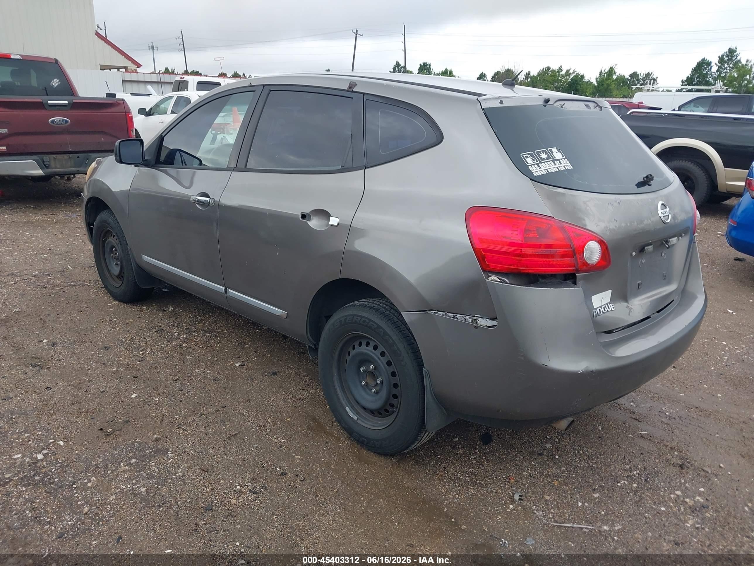 2013 Nissan Rogue S Gray vin: JN8AS5MT4DW508737