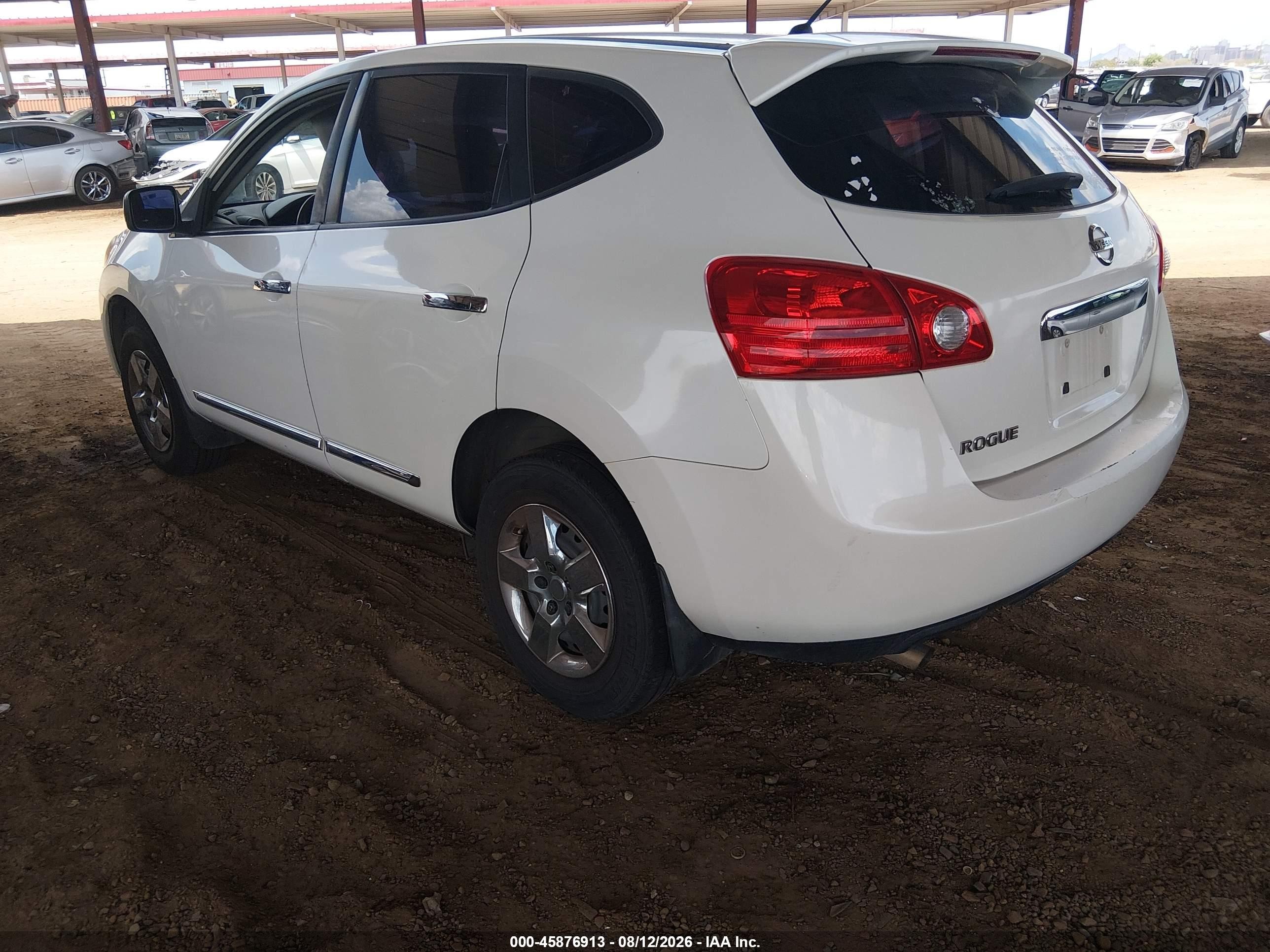 2013 Nissan Rogue S White vin: JN8AS5MT4DW519446
