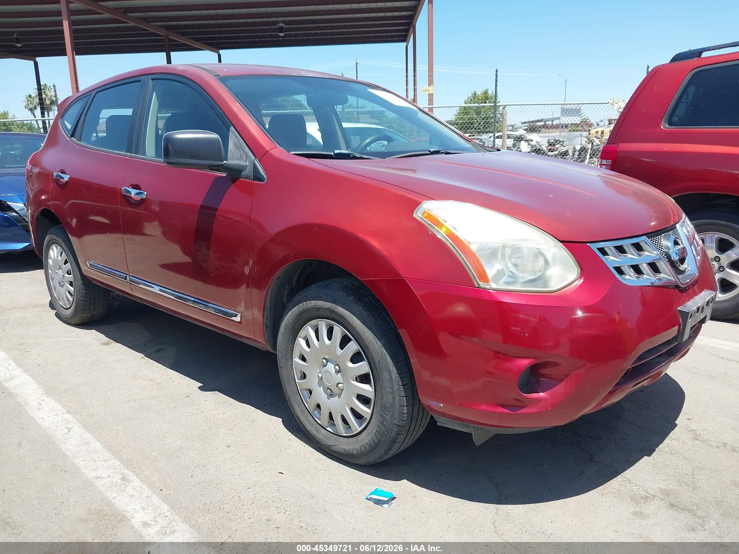 2013 Nissan Rogue S Red vin: JN8AS5MT4DW524405