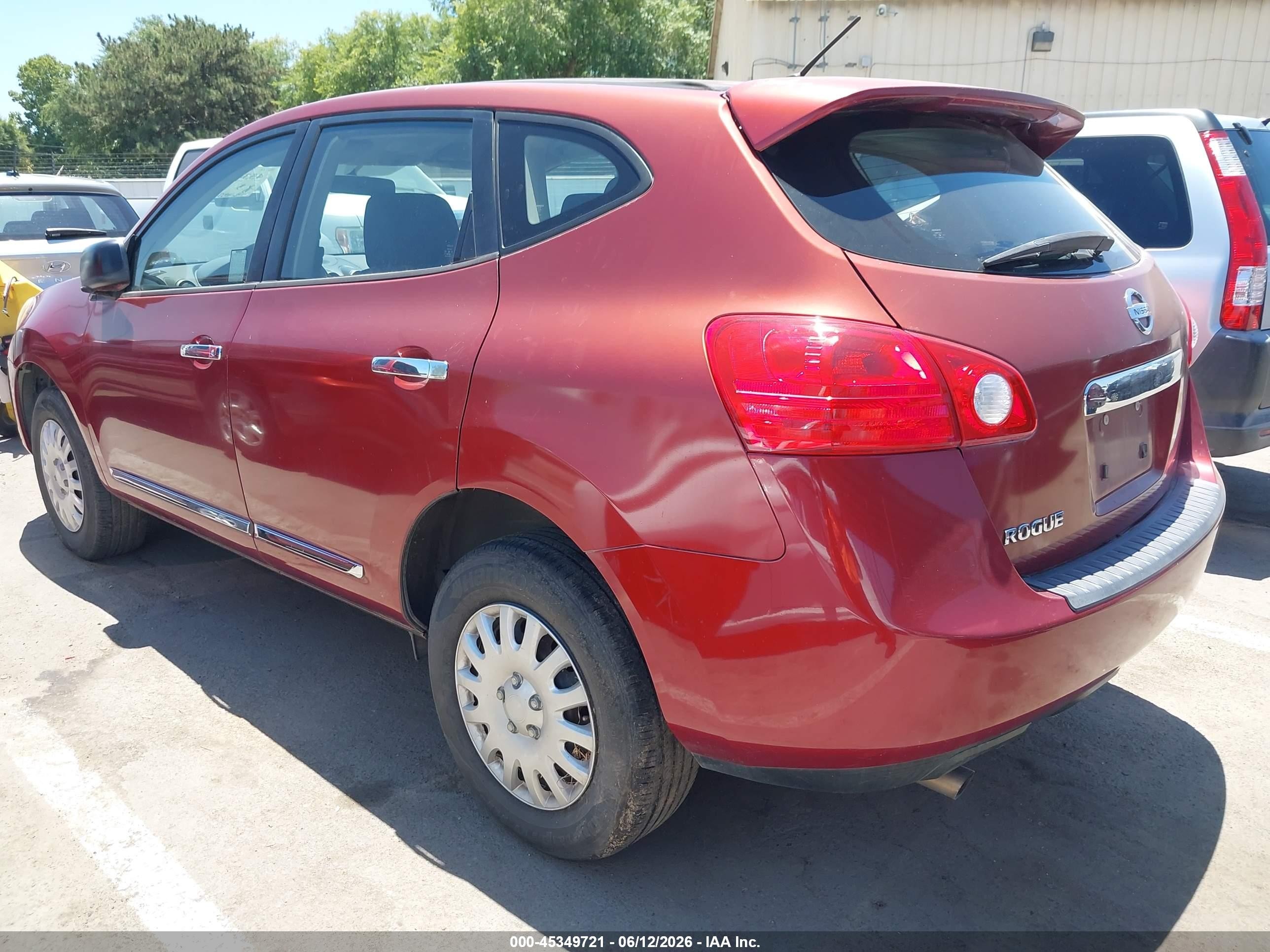2013 Nissan Rogue S Red vin: JN8AS5MT4DW524405