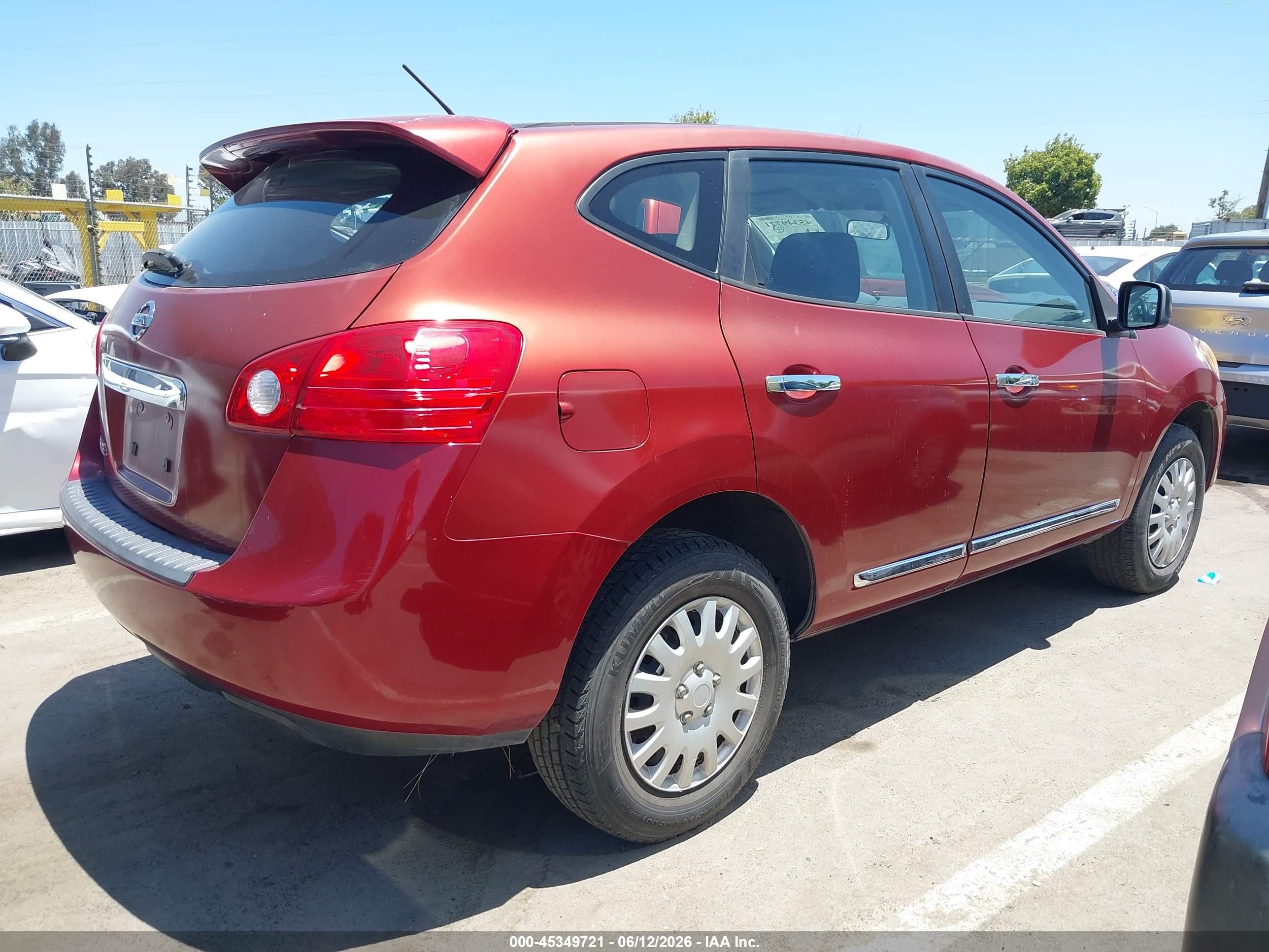 2013 Nissan Rogue S Red vin: JN8AS5MT4DW524405