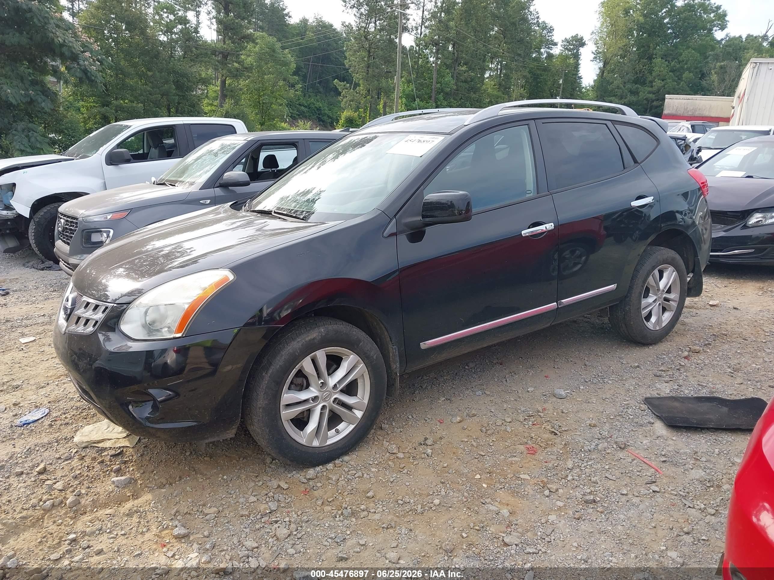 2013 Nissan Rogue Sv Black vin: JN8AS5MT4DW540717