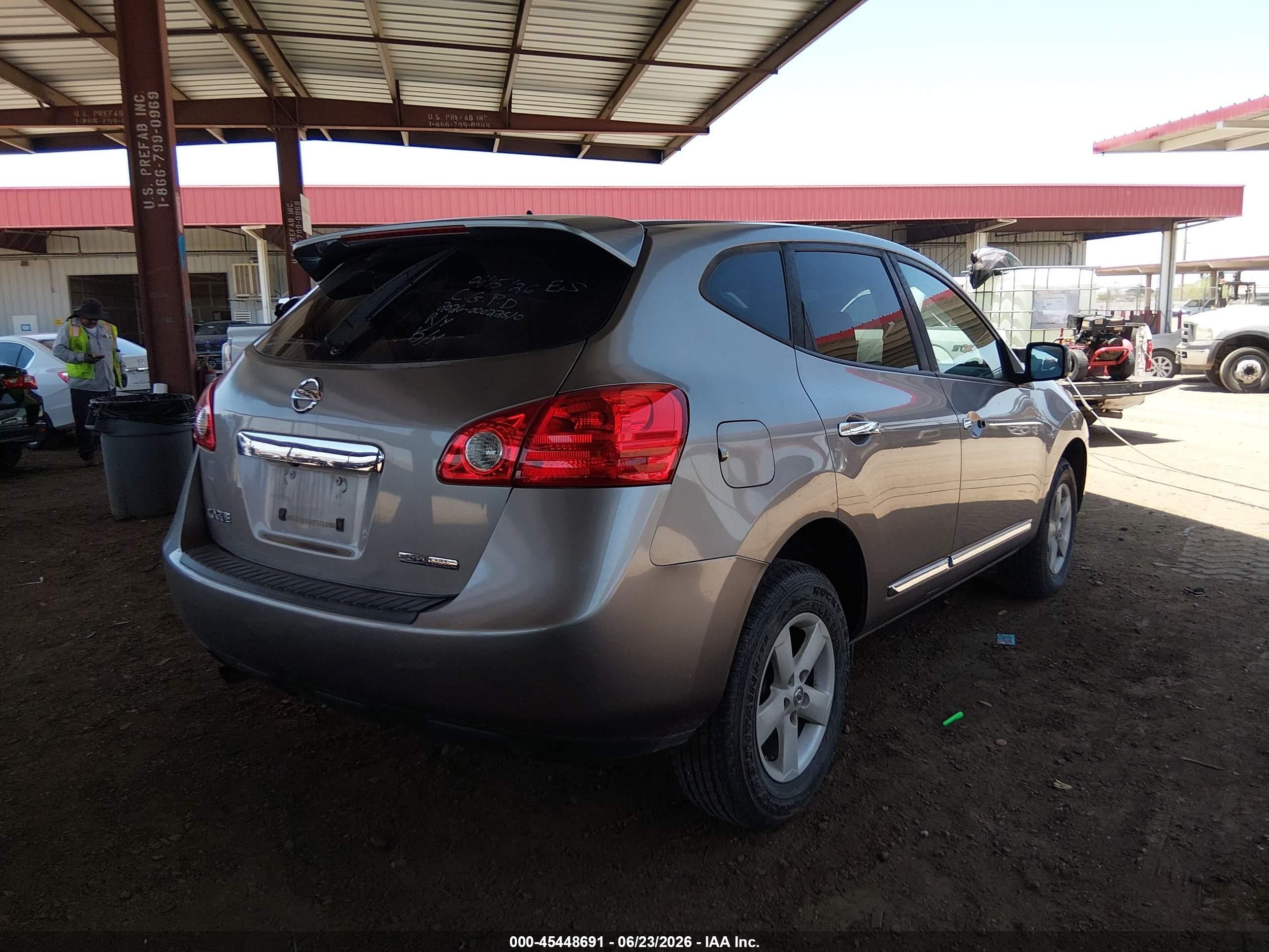 2013 Nissan Rogue S Gray vin: JN8AS5MT4DW541446