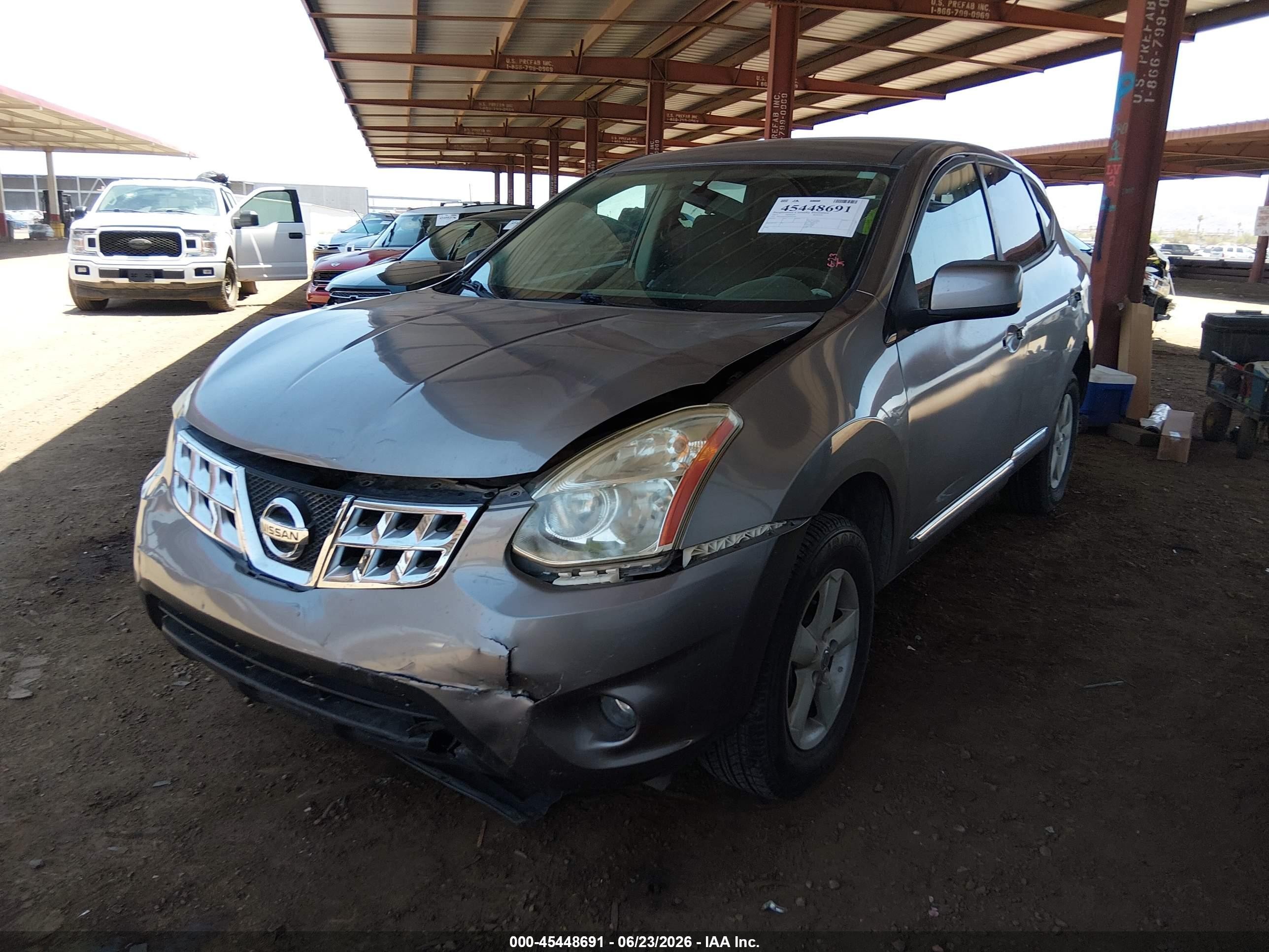 2013 Nissan Rogue S Gray vin: JN8AS5MT4DW541446