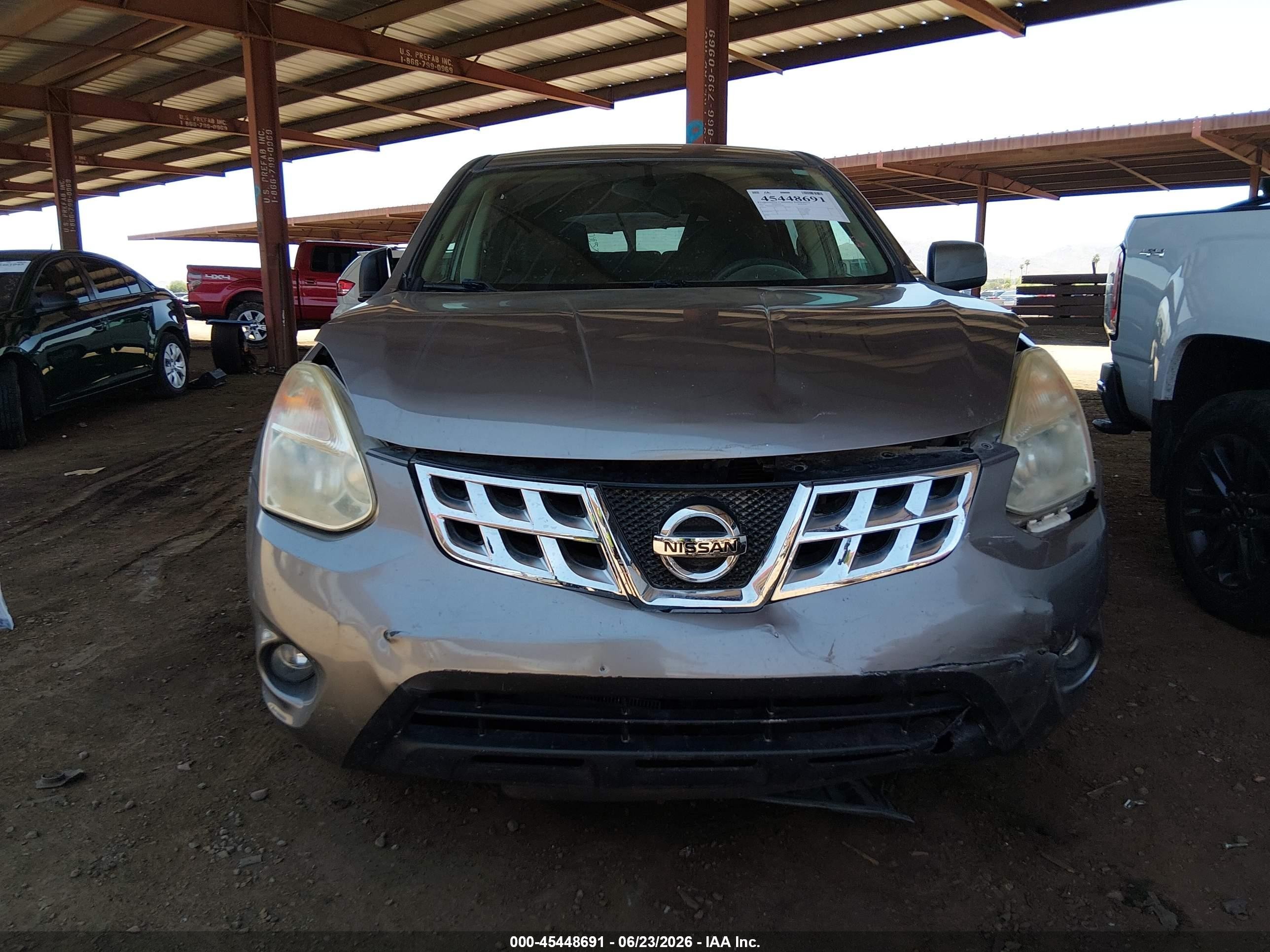 2013 Nissan Rogue S Gray vin: JN8AS5MT4DW541446