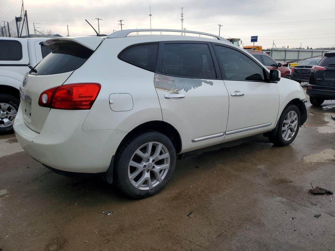 2013 Nissan Rogue White vin: JN8AS5MT4DW543231