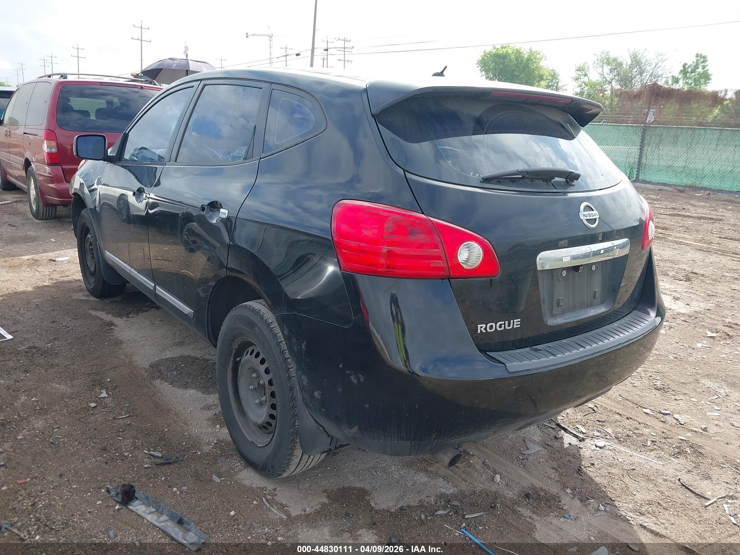 2013 Nissan Rogue S Black vin: JN8AS5MT4DW553953
