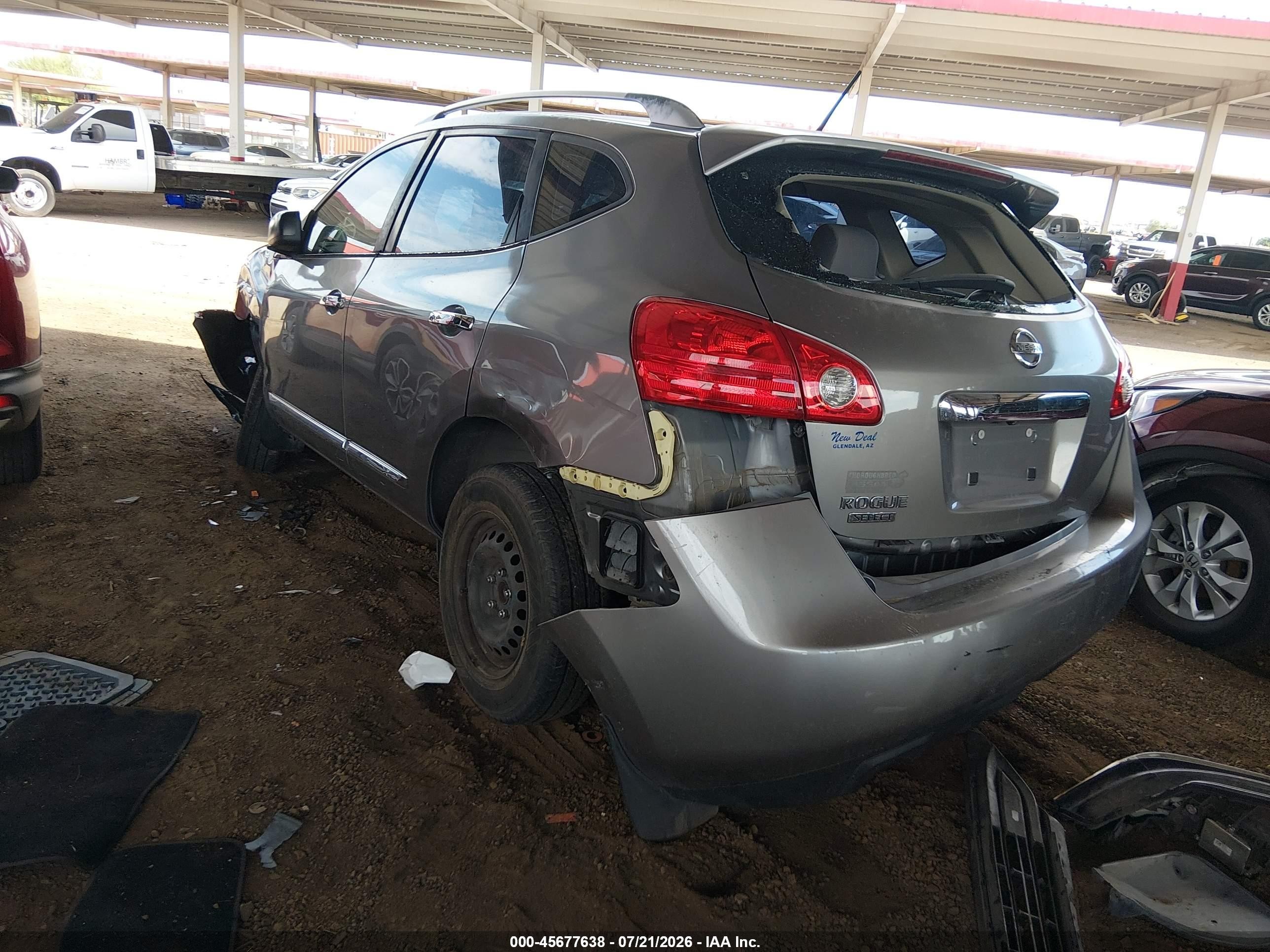 2014 Nissan Rogue Select S Gray vin: JN8AS5MT4EW607351