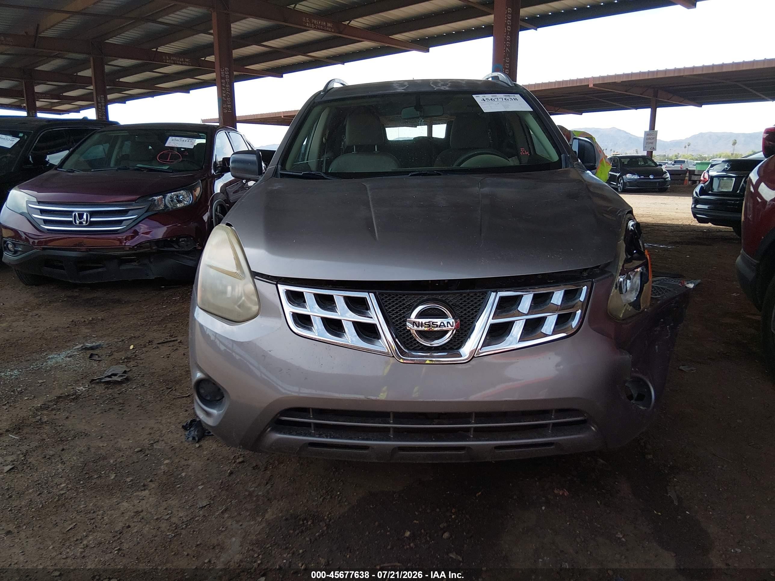2014 Nissan Rogue Select S Gray vin: JN8AS5MT4EW607351