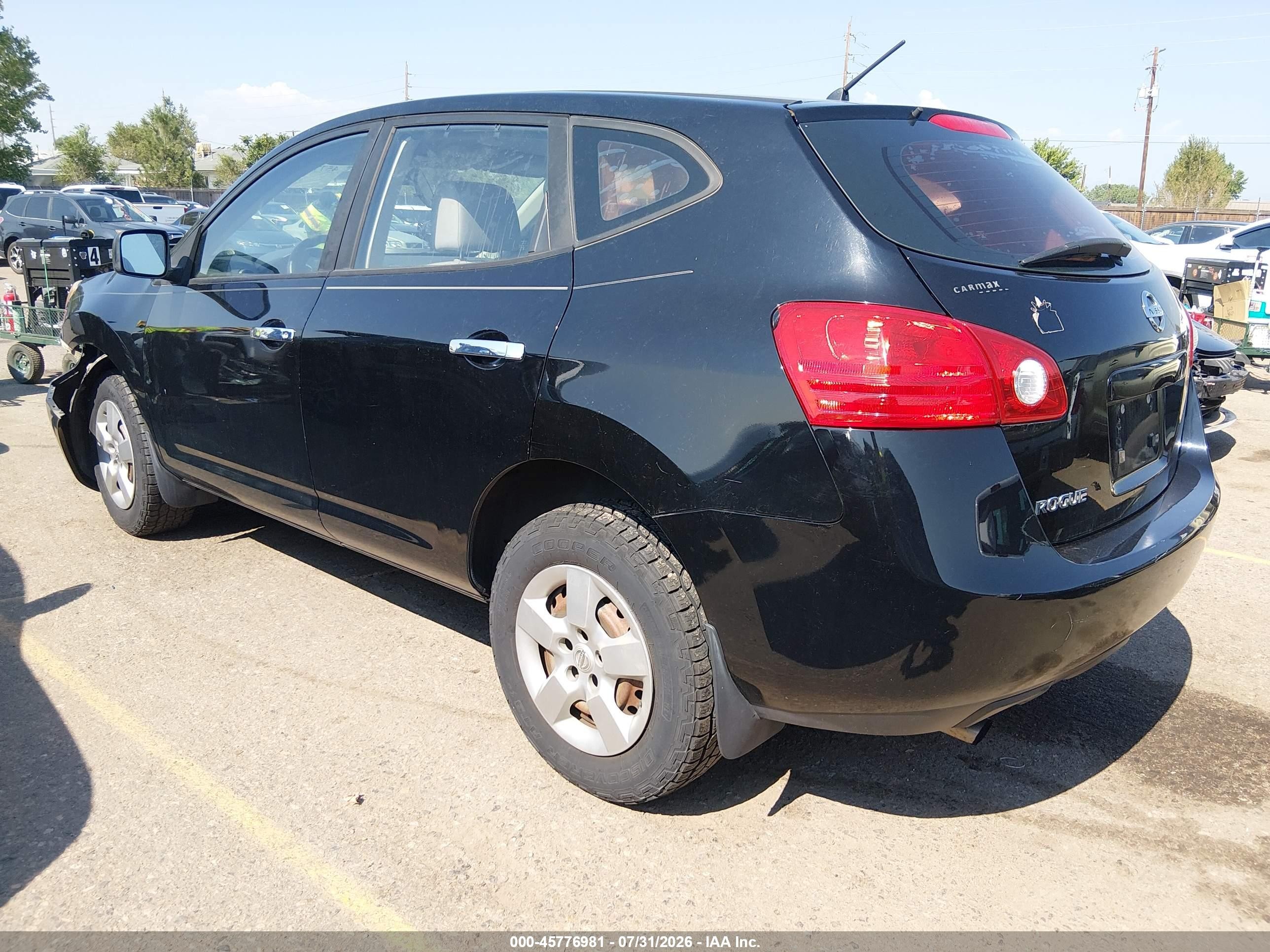 2010 Nissan Rogue S Black vin: JN8AS5MT5AW001955