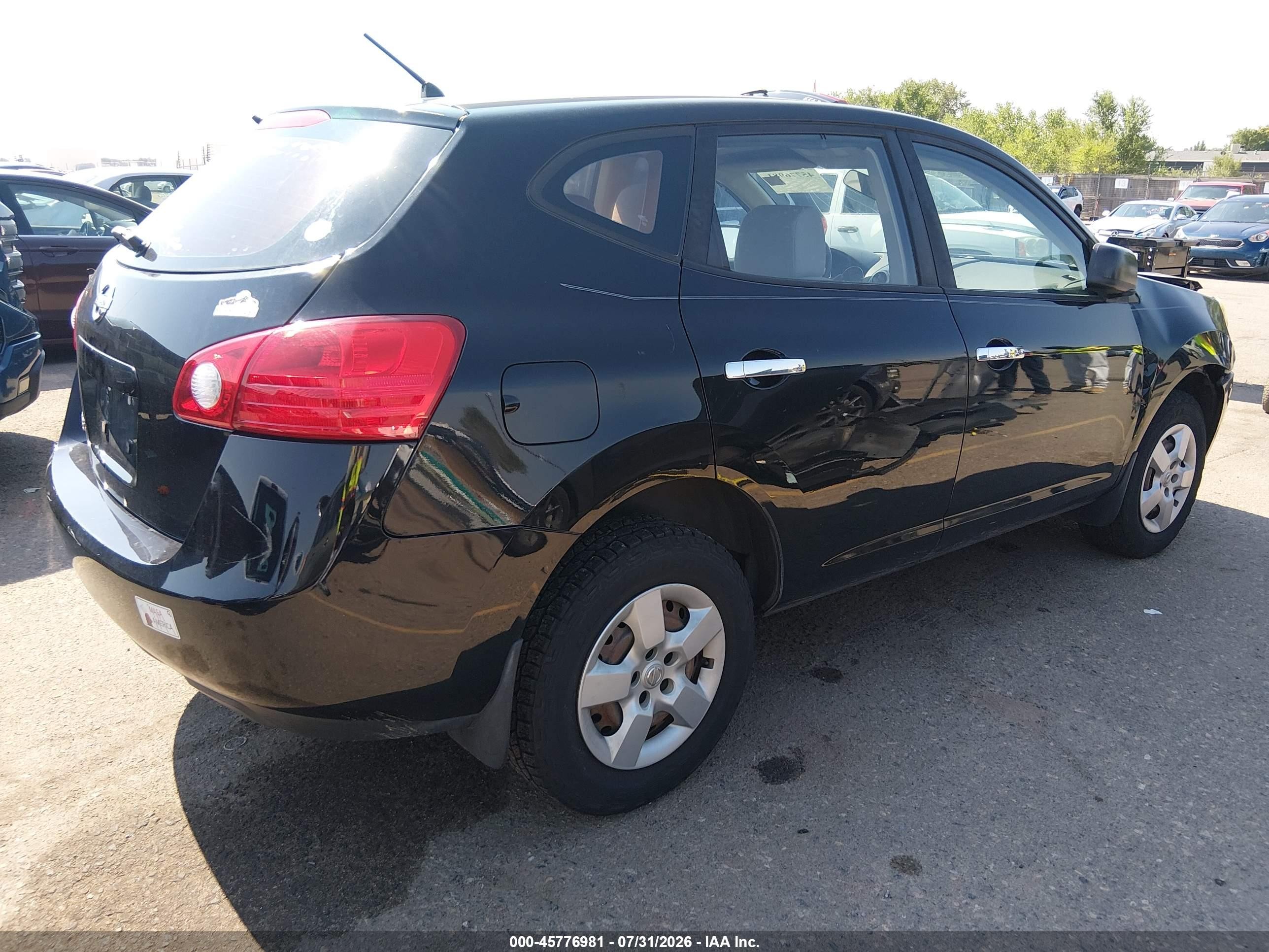 2010 Nissan Rogue S Black vin: JN8AS5MT5AW001955