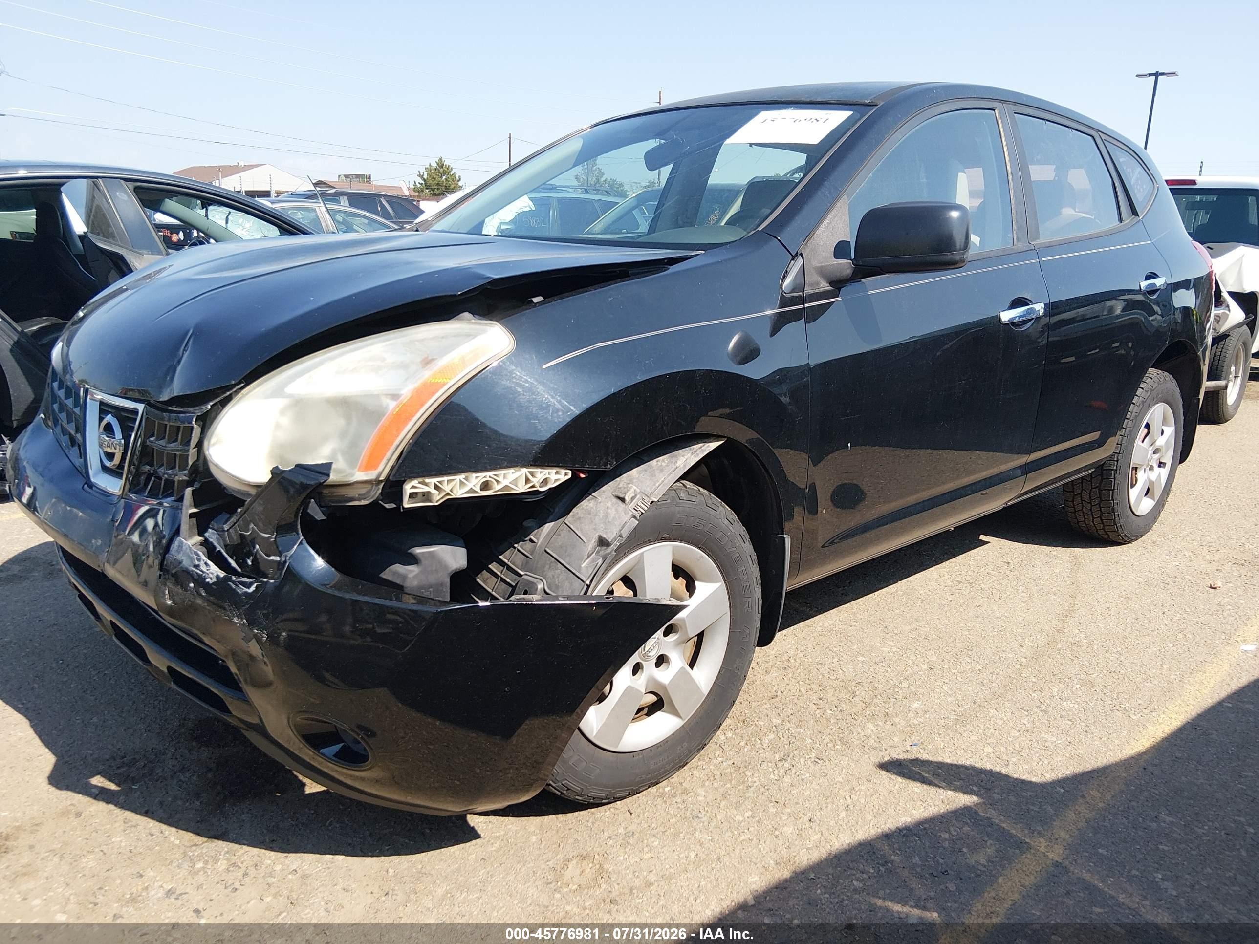 2010 Nissan Rogue S Black vin: JN8AS5MT5AW001955